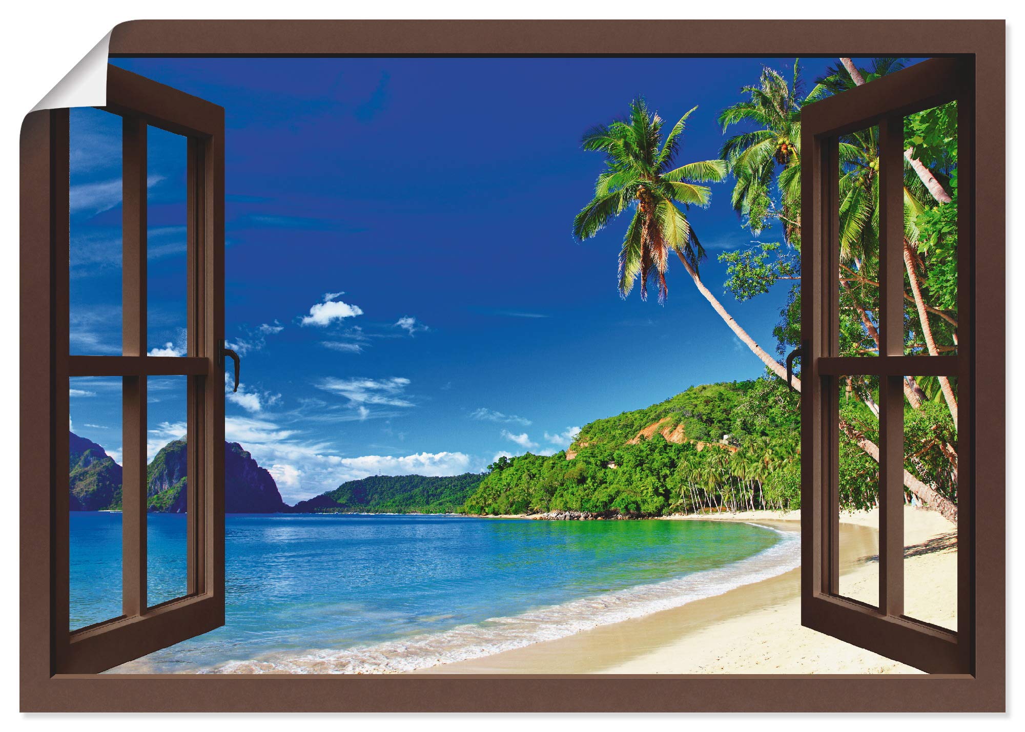 artland-fenster-paradies-poster-70x70-cm-u5ce-strand-meer image 4
