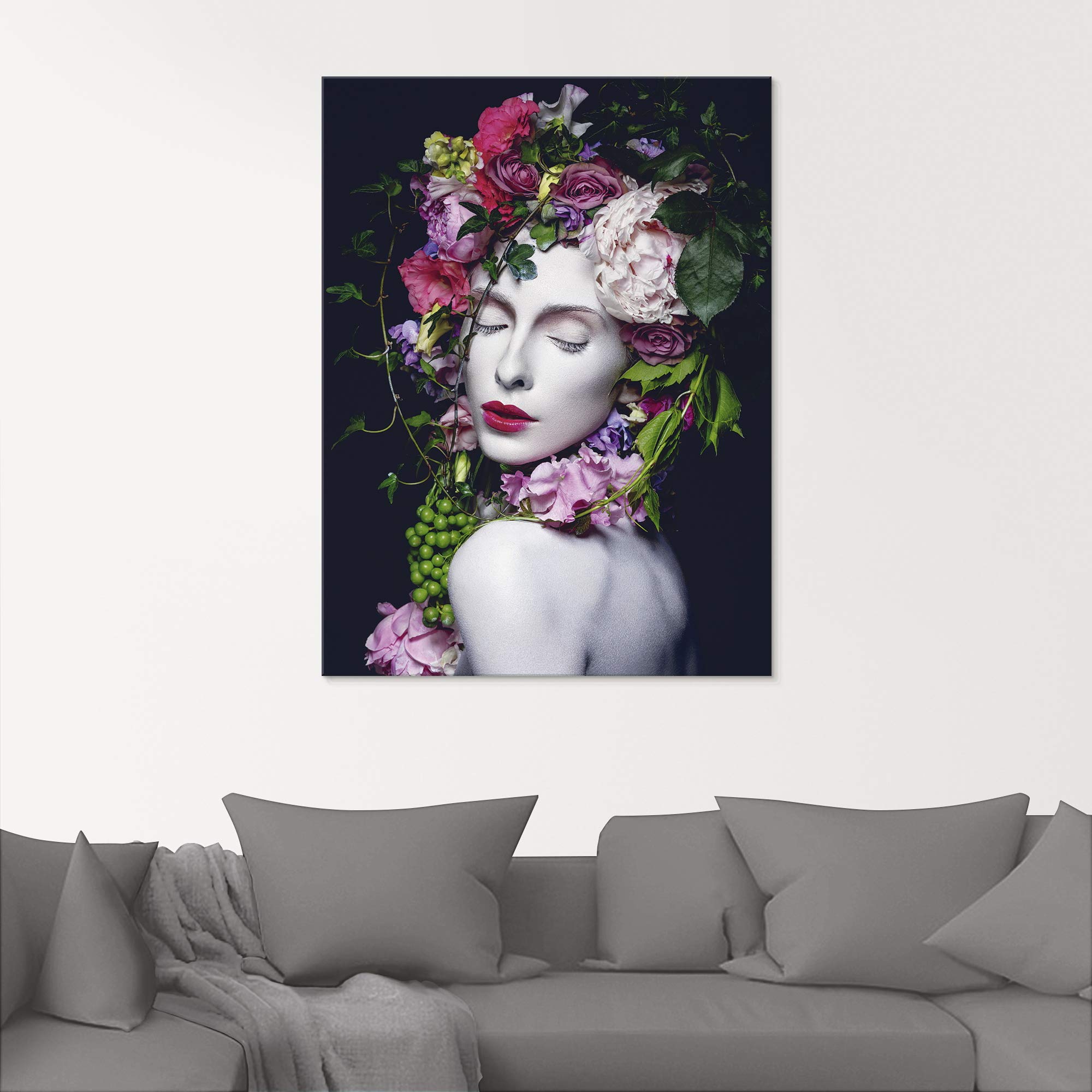 artland-glasbilder-blumenk-nigin-glasbild-60x80-cm-frau-bunt image 8