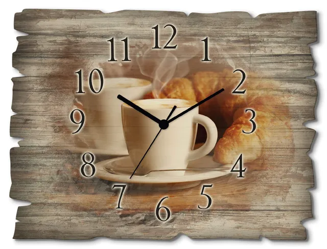 artland-wanduhren-cappuccino-holz-wanduhr-40x30-cm-lautlos-quarz image 1