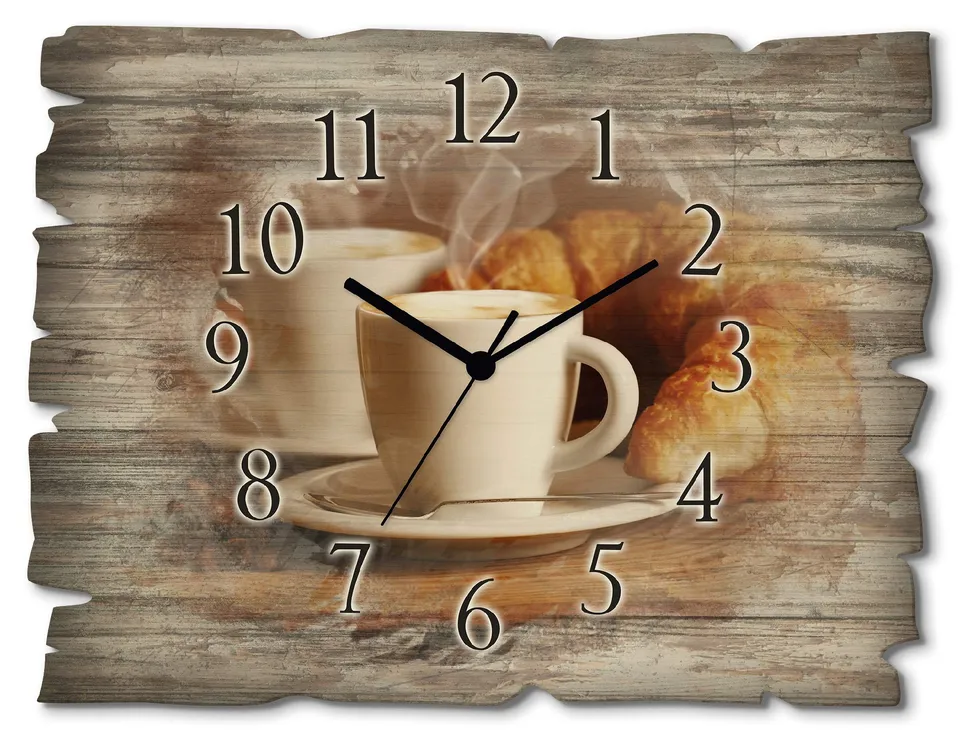 artland-wanduhren-cappuccino-holz-wanduhr-40x30-cm-lautlos-quarz image 1