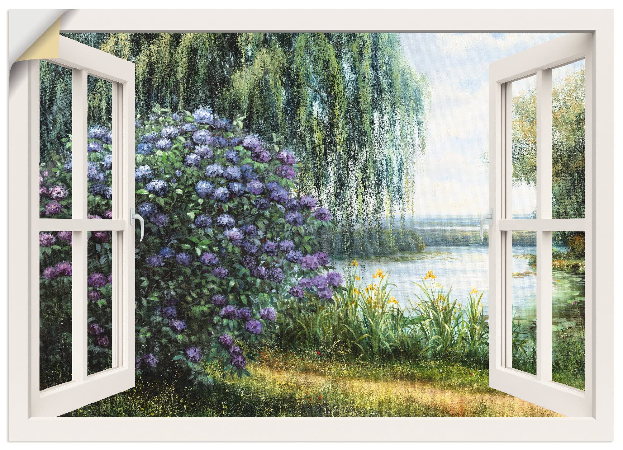artland-wandaufkleber-wandtattoo-wald-angelsteg-vinyl-100x70 image 7
