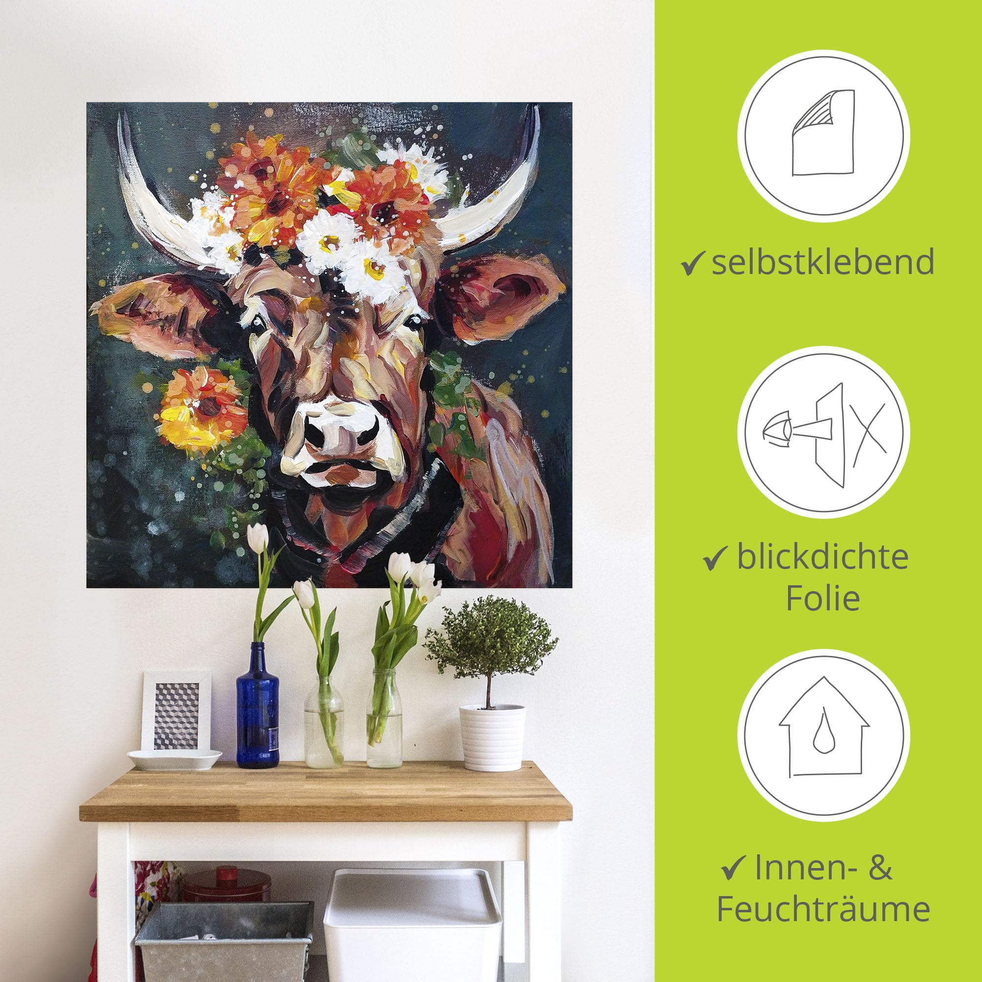 artland-wandtattoo-stier-30x30-cm-vinyl-selbstklebend image 3