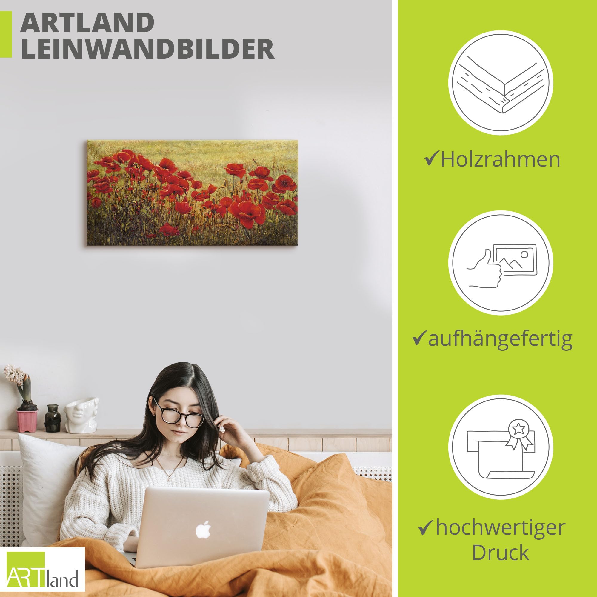 artland-leinwandbilder-mohnblumenwiese-60x30-cm-rot image 3