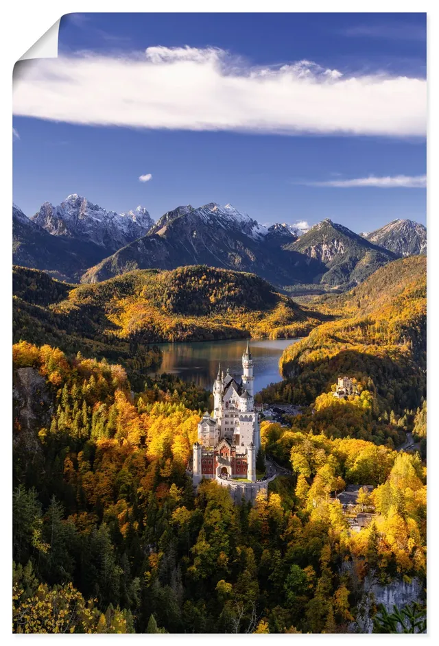 artland-kunstdrucke-neuschwanstein-poster-herbst image 1
