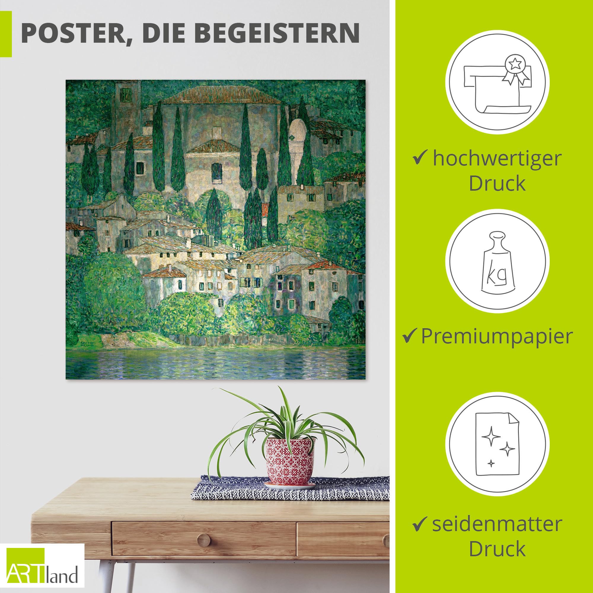 artland-kirche-in-cassone-poster-klimt-jugendstil-kunstdruck image 2