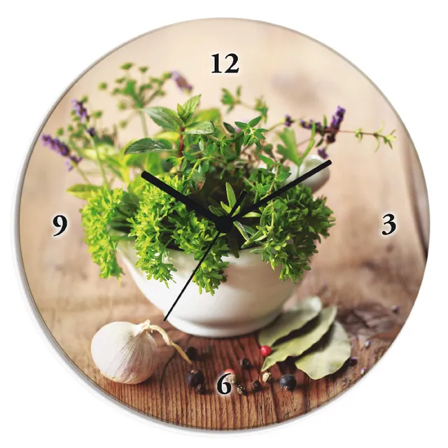 artland-wanduhren-t5qg-funkuhr-kr-uter-30-cm-lautlos-glas image 1