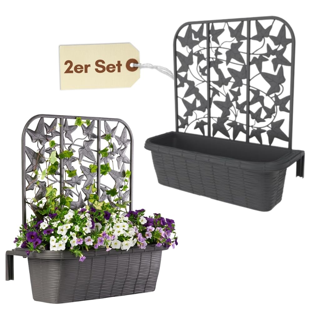 garpet-garten-blumenkasten-balkon-60cm-wei-2er-set-spalier image 8