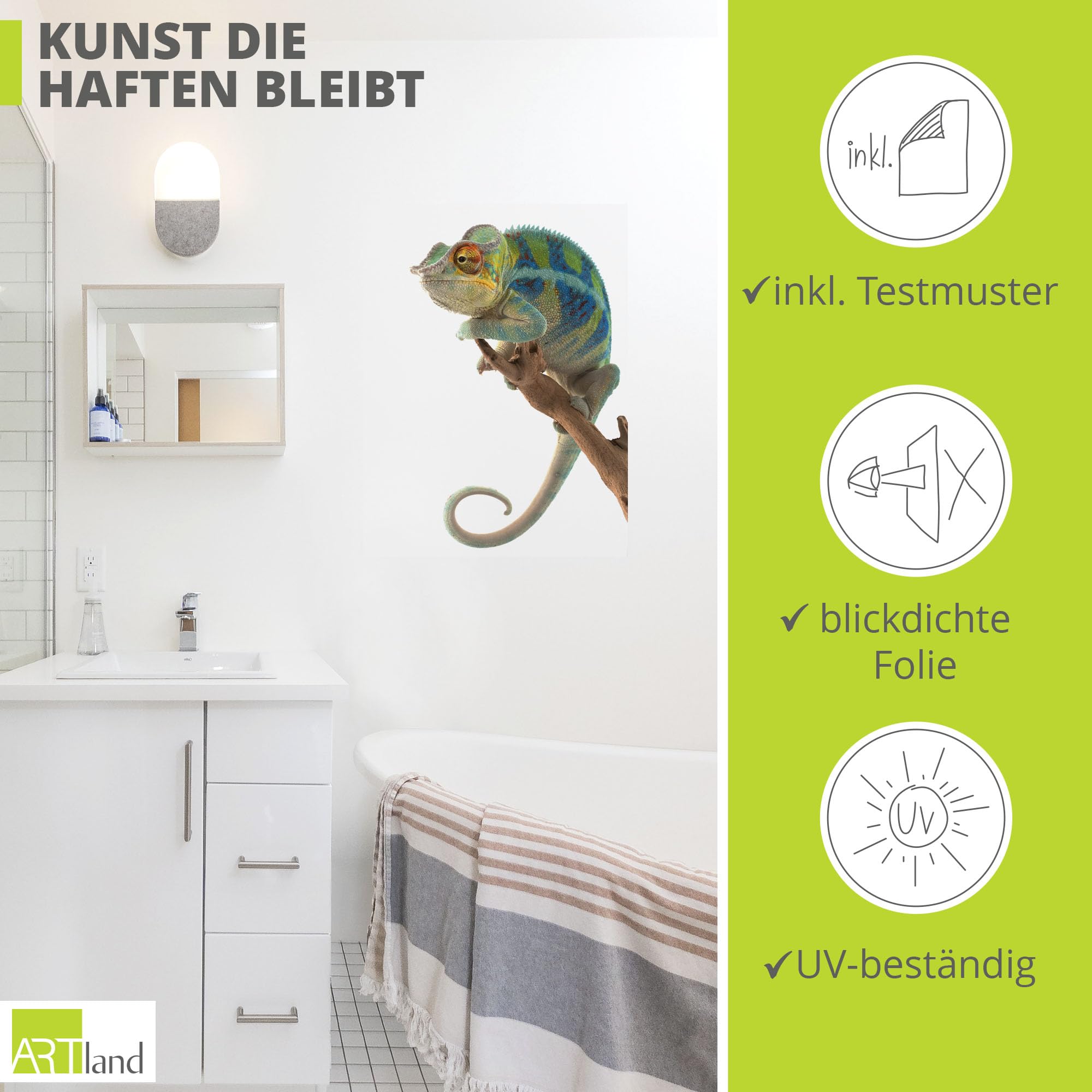 artland-wandaufkleber-cham-leon-panther-vinyl-selbstklebend image 2