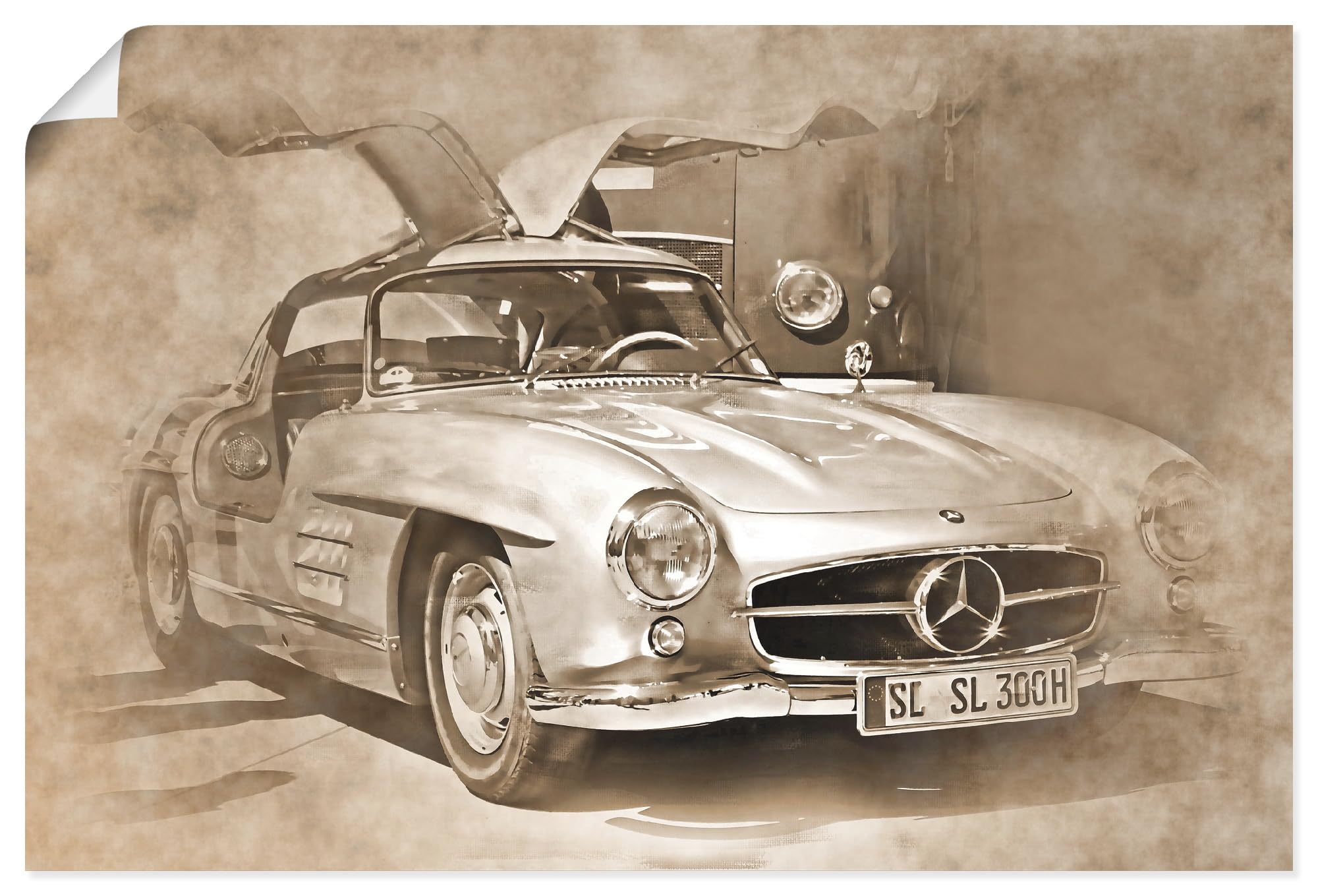 artland-kunstdrucke-poster-oldtimer-retro-auto-90x60-cm-quer image 1