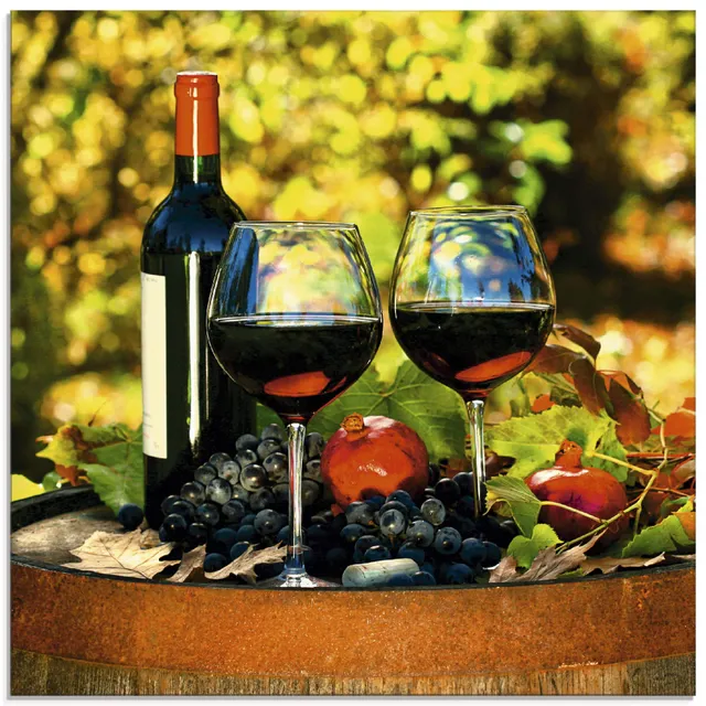 artland-glasbilder-t5oi-glasbild-rotwein-toskana-herbst image 1