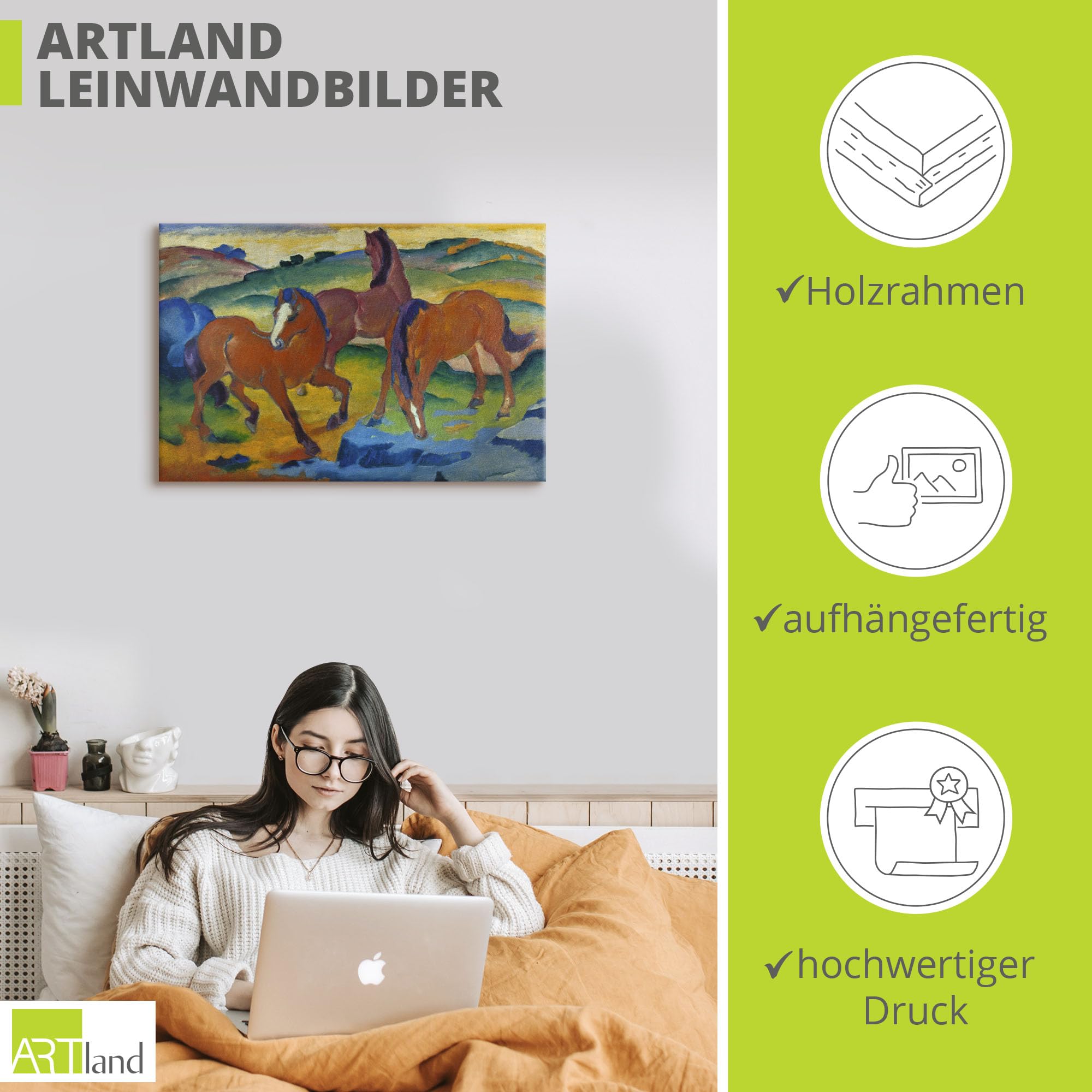 artland-leinwandbilder-rote-pferde-leinwandbild-60x40-cm image 3