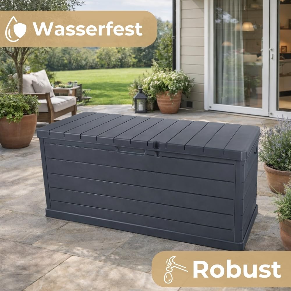garpet-garten-gartenbox-350-l-wetterfest-wasserdicht-grau image 4