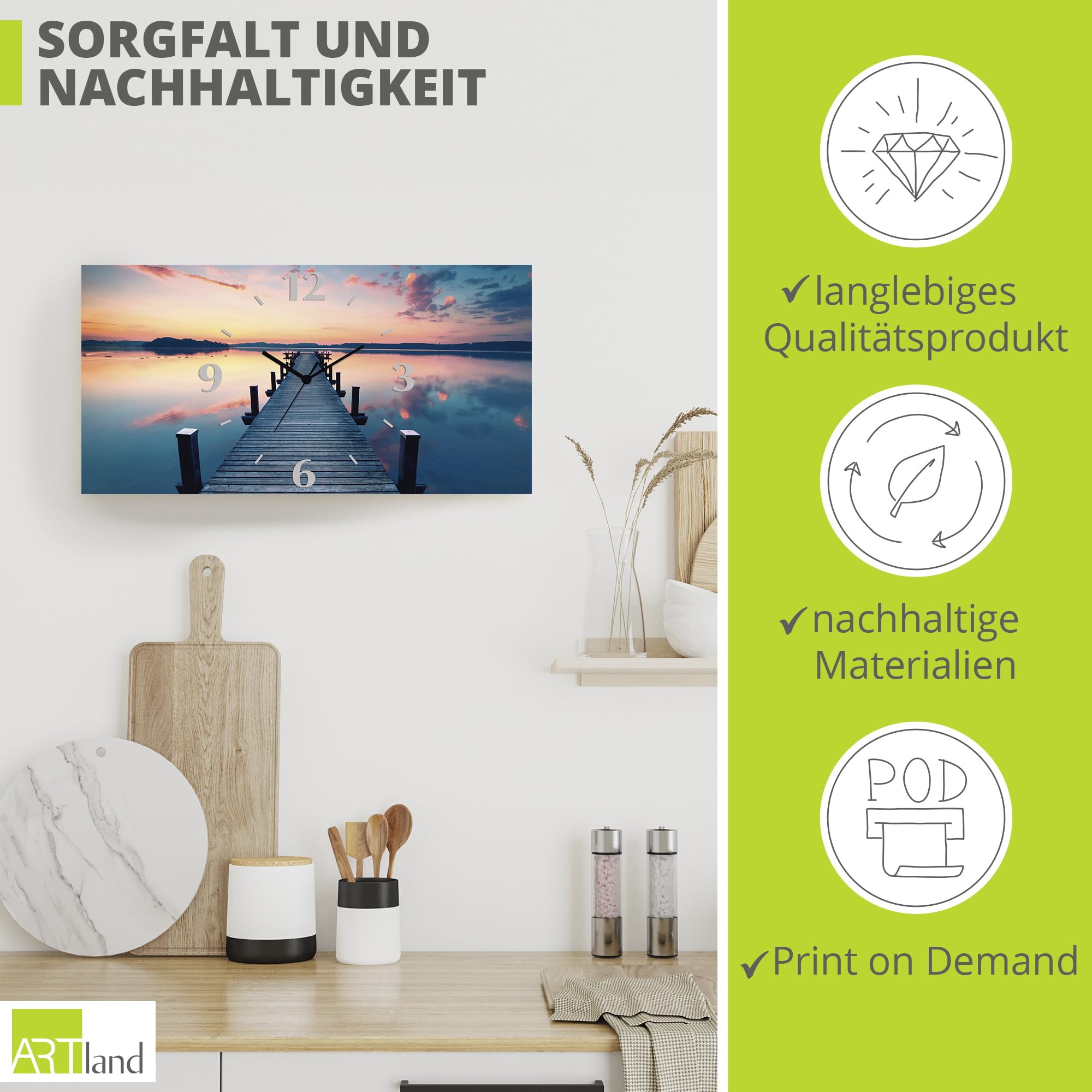 artland-funkuhr-alu-60x30-cm-see-steg-wanduhr-lautlos image 5