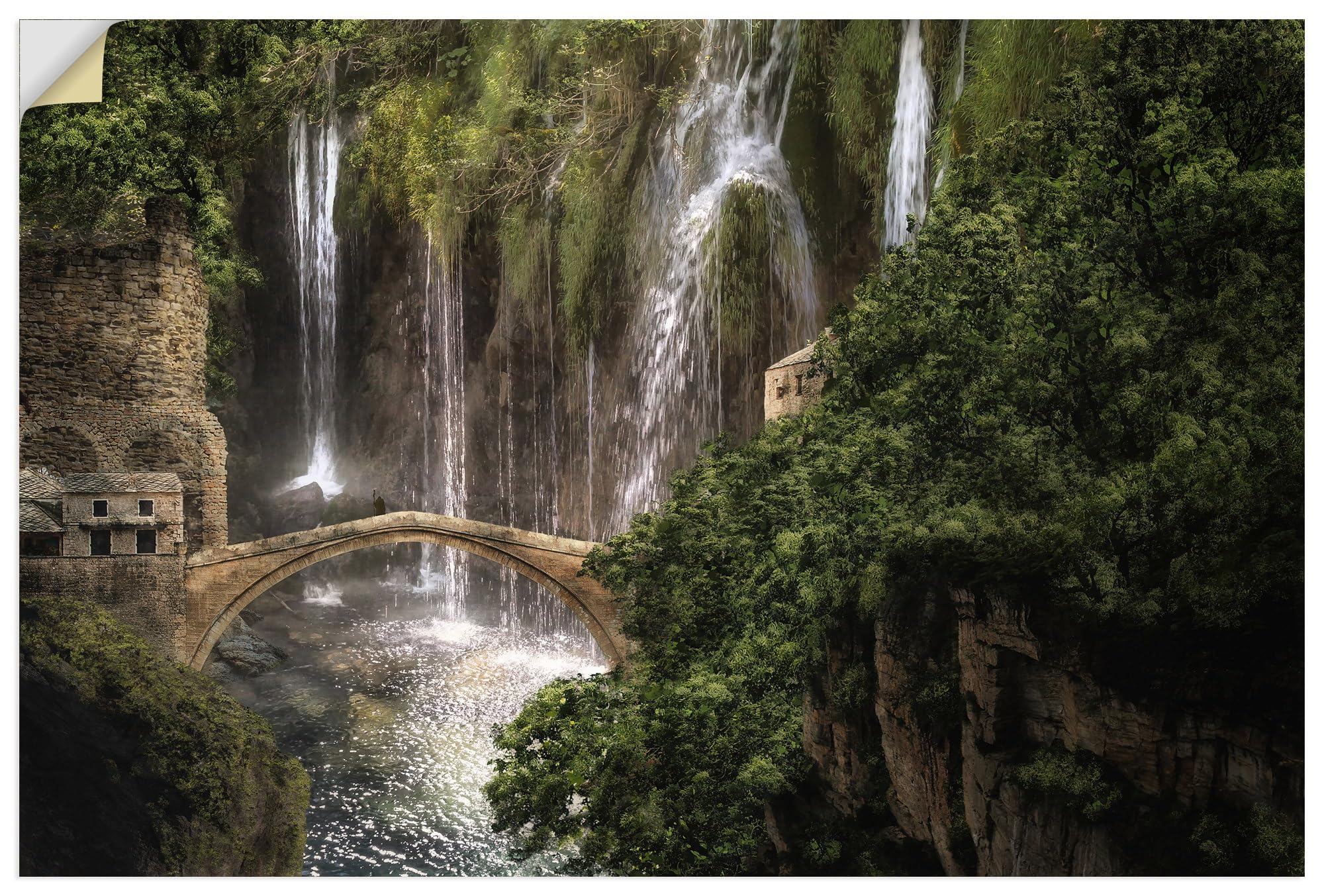 artland-wandaufkleber-r0by-natur-wandtattoo-30x20-wasserfall image 7