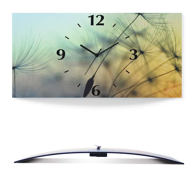 artland-wanduhren-funkuhr-50x25-cm-pusteblume-natur-t5xl image 1