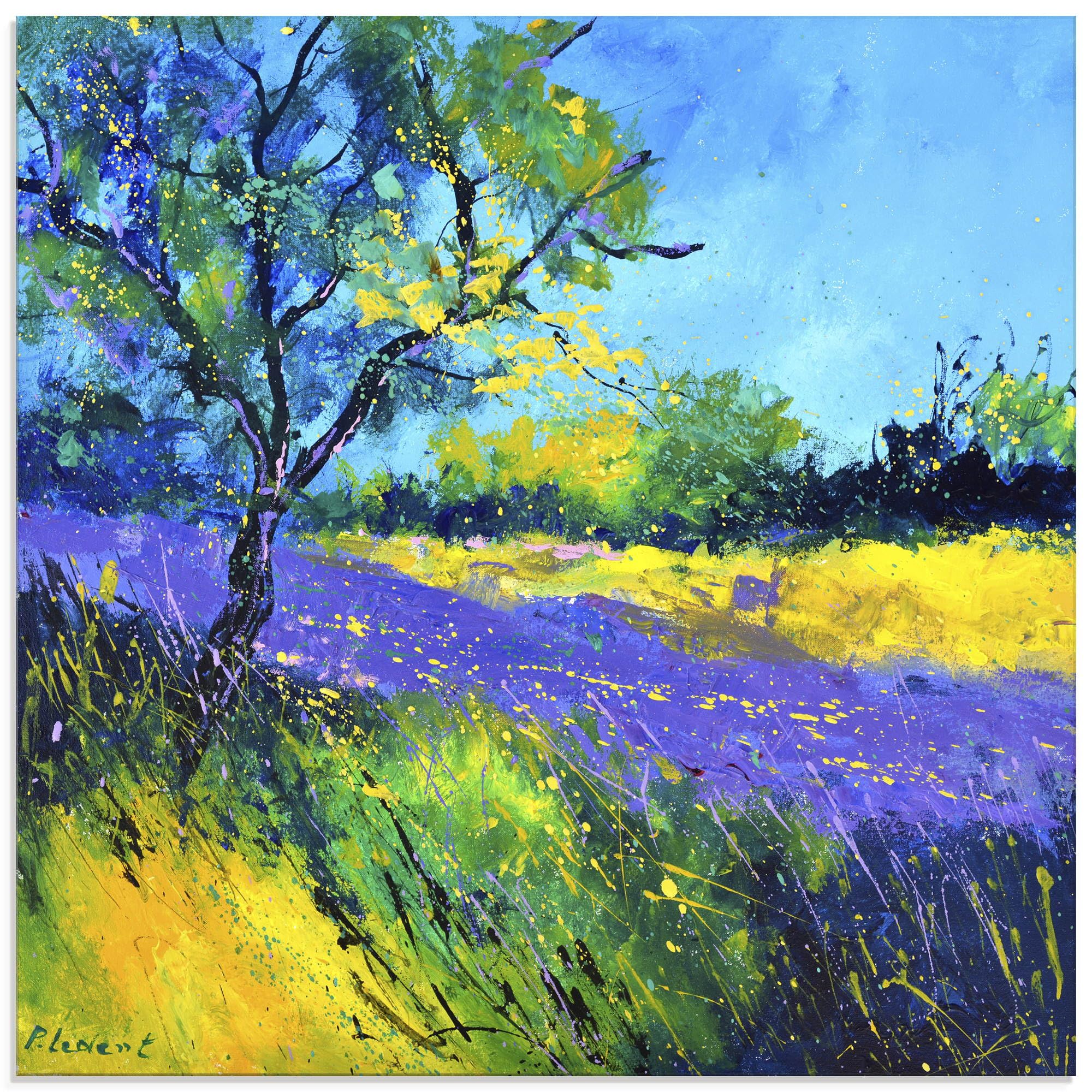 artland-glasbilder-lavendel-glasbild-30x30-gelb image 1