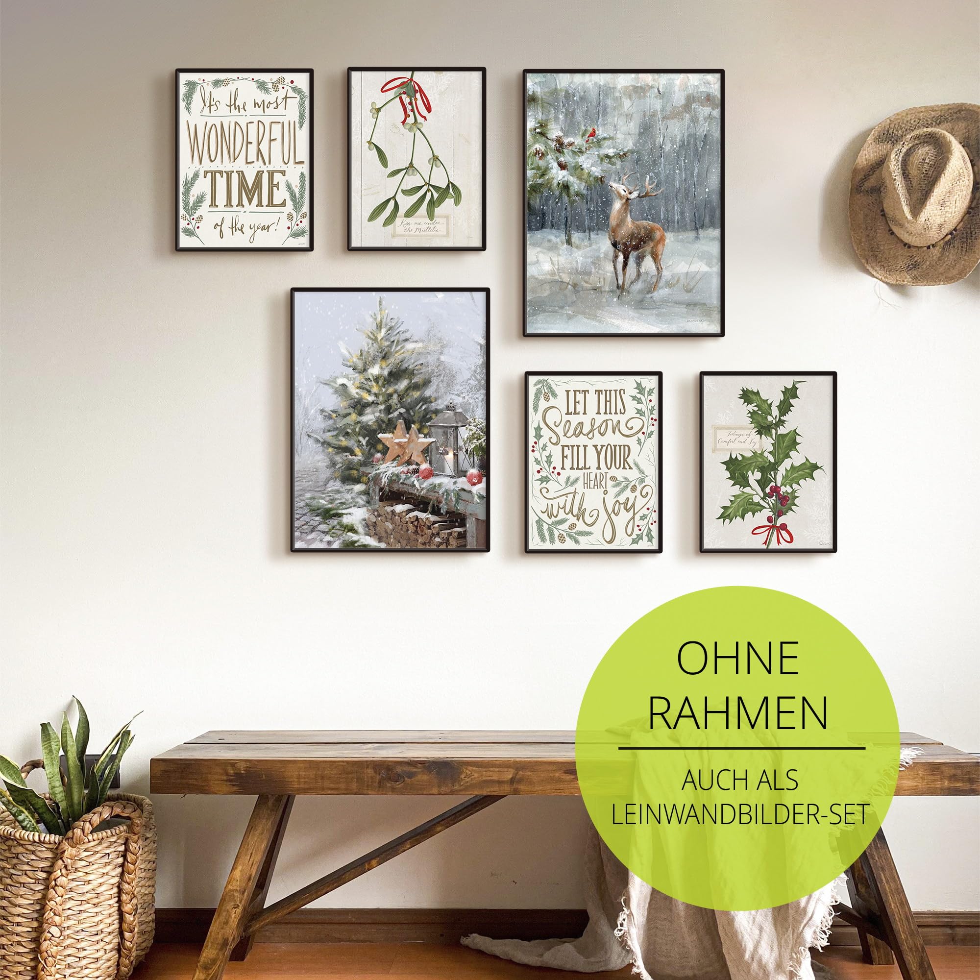 artland-posterset-weihnachten-6tlg-a3-a4-ohne-rahmen-winter image 2