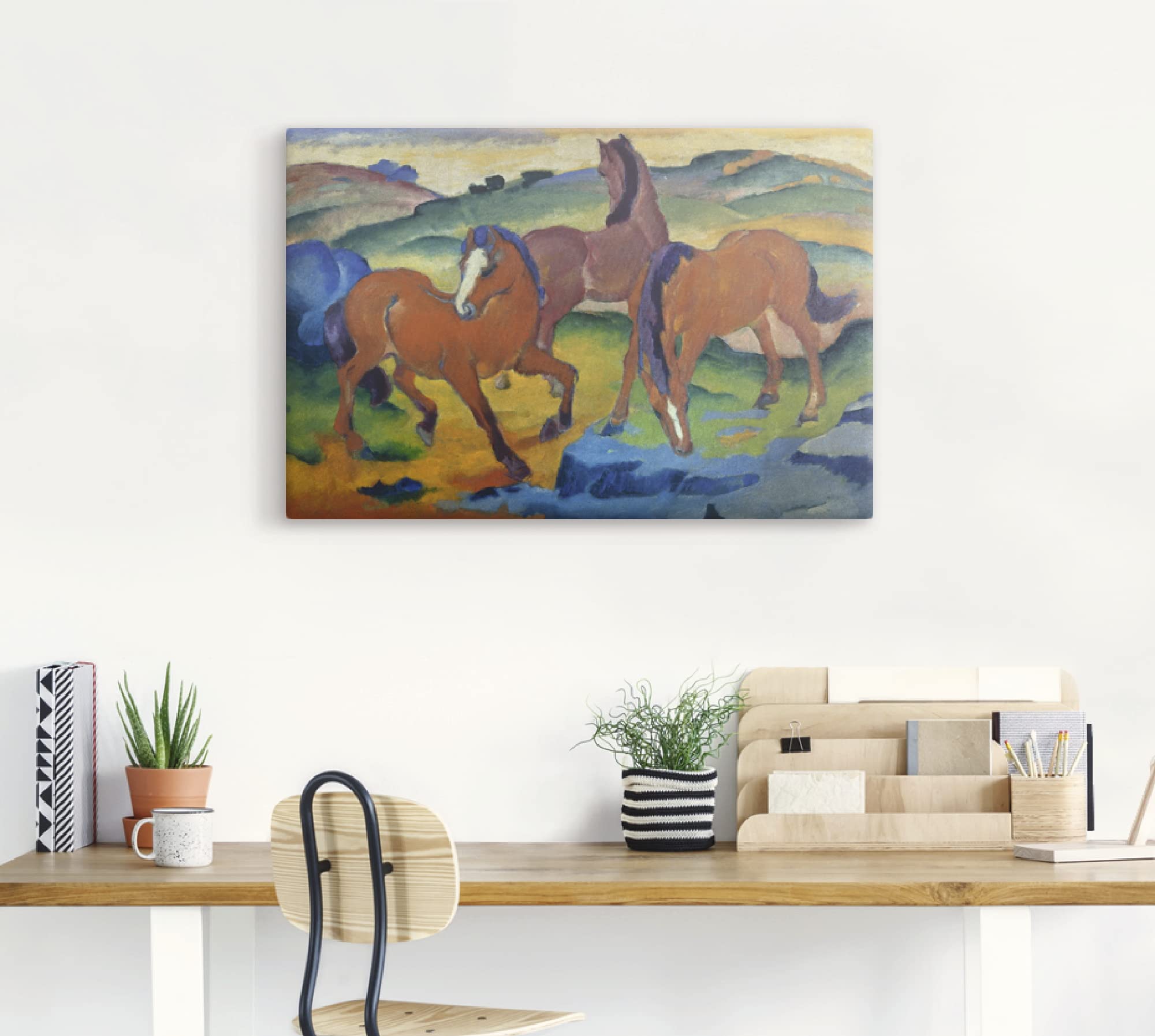 artland-leinwandbilder-rote-pferde-leinwandbild-60x40-cm image 7