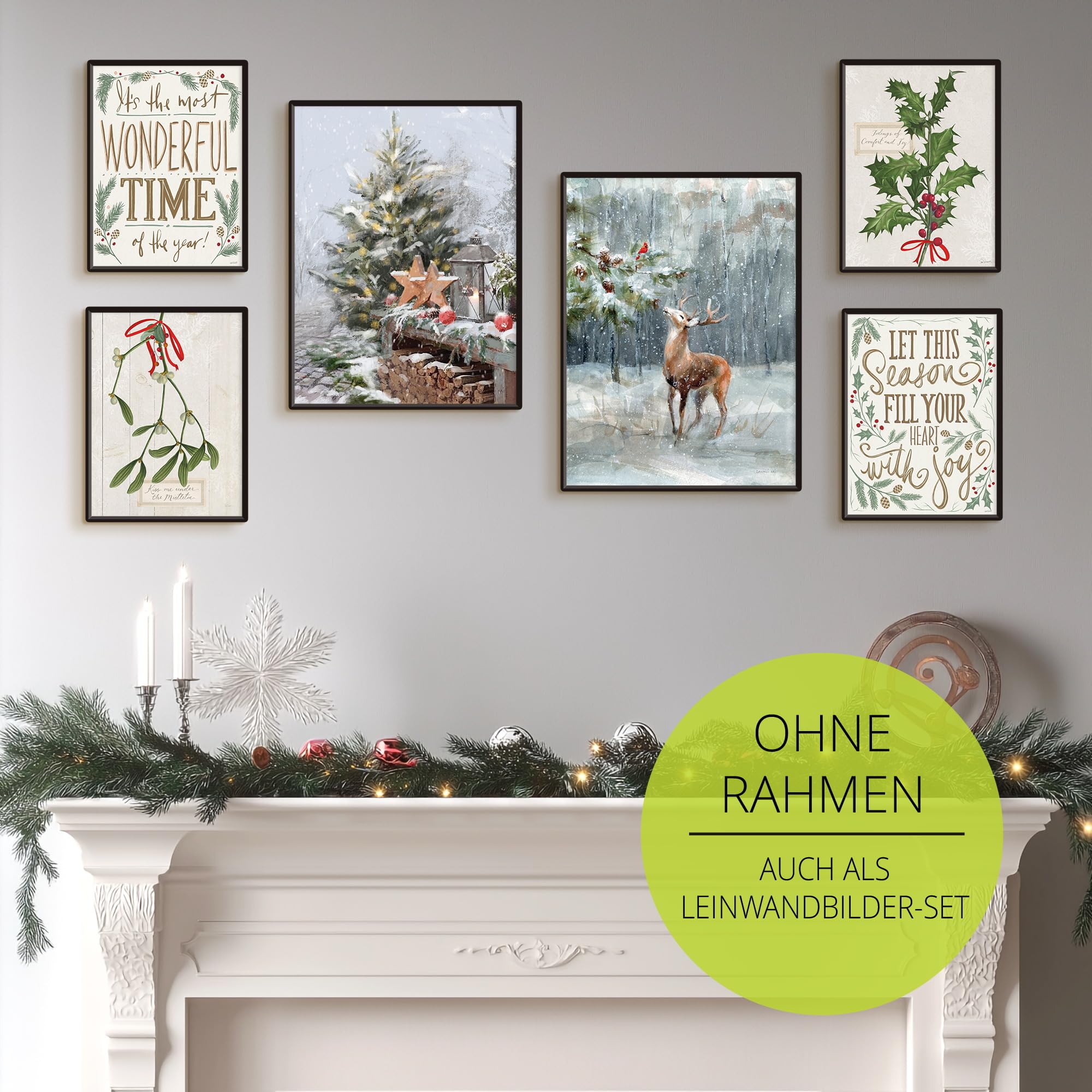artland-posterset-weihnachten-6tlg-a3-a4-ohne-rahmen-winter image 3