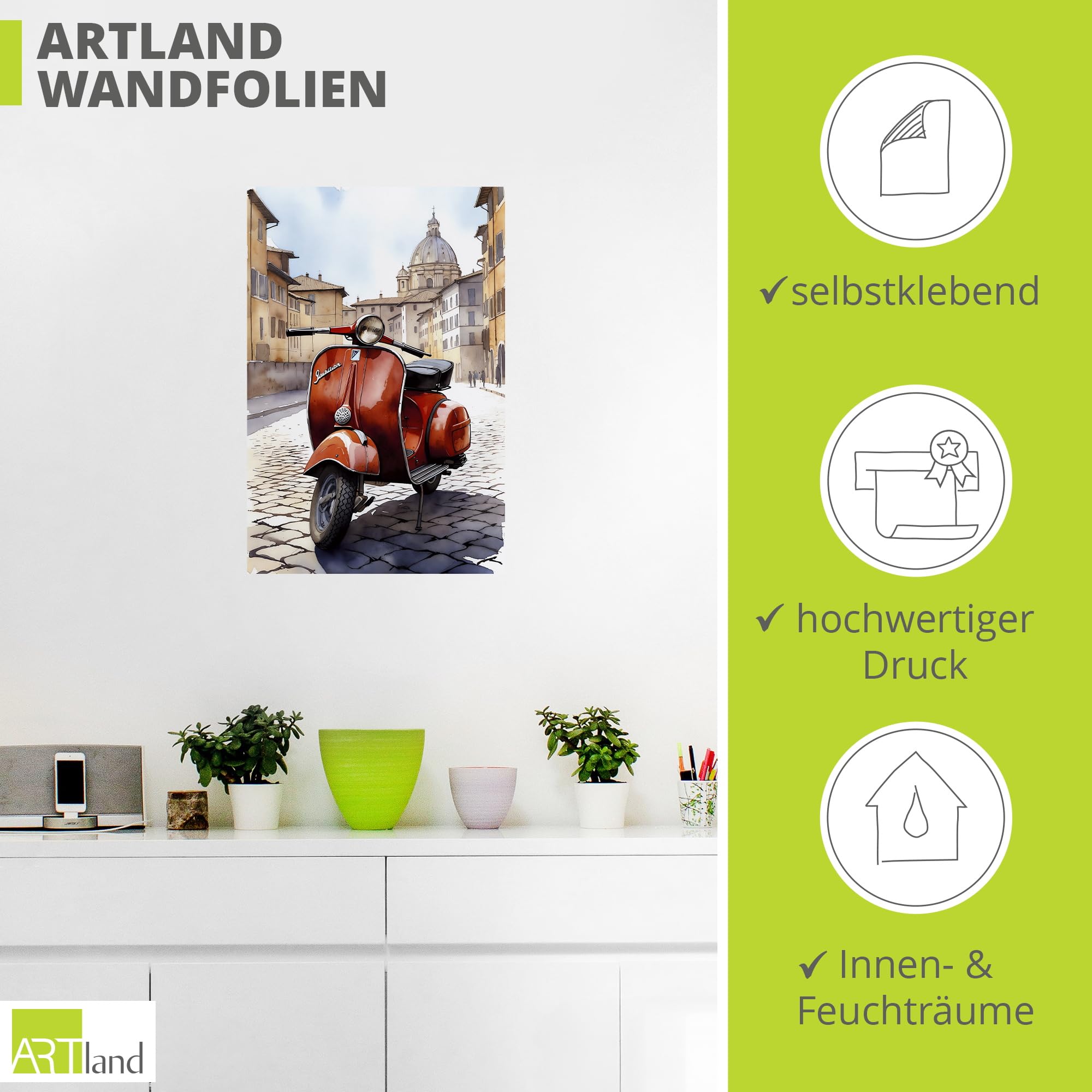 artland-wandaufkleber-vespa-rom-wandtattoo-40x60-cm-rot image 3