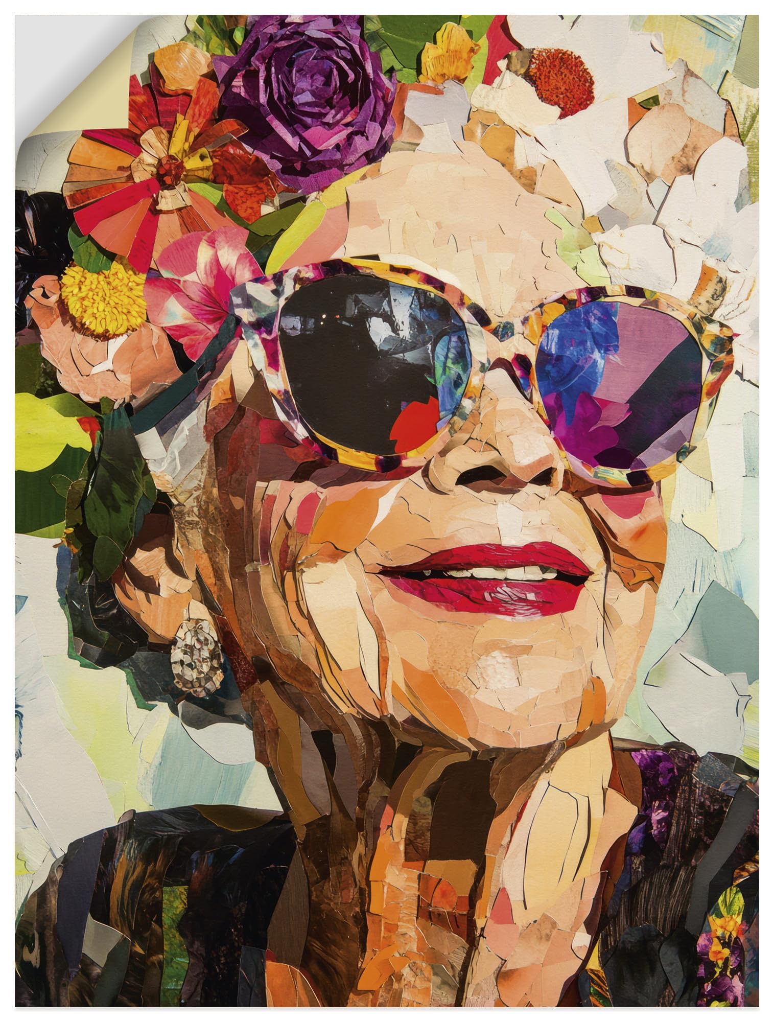 artland-wandaufkleber-u5mp-wandtattoo-frau-sonnenbrille-60x80 image 1