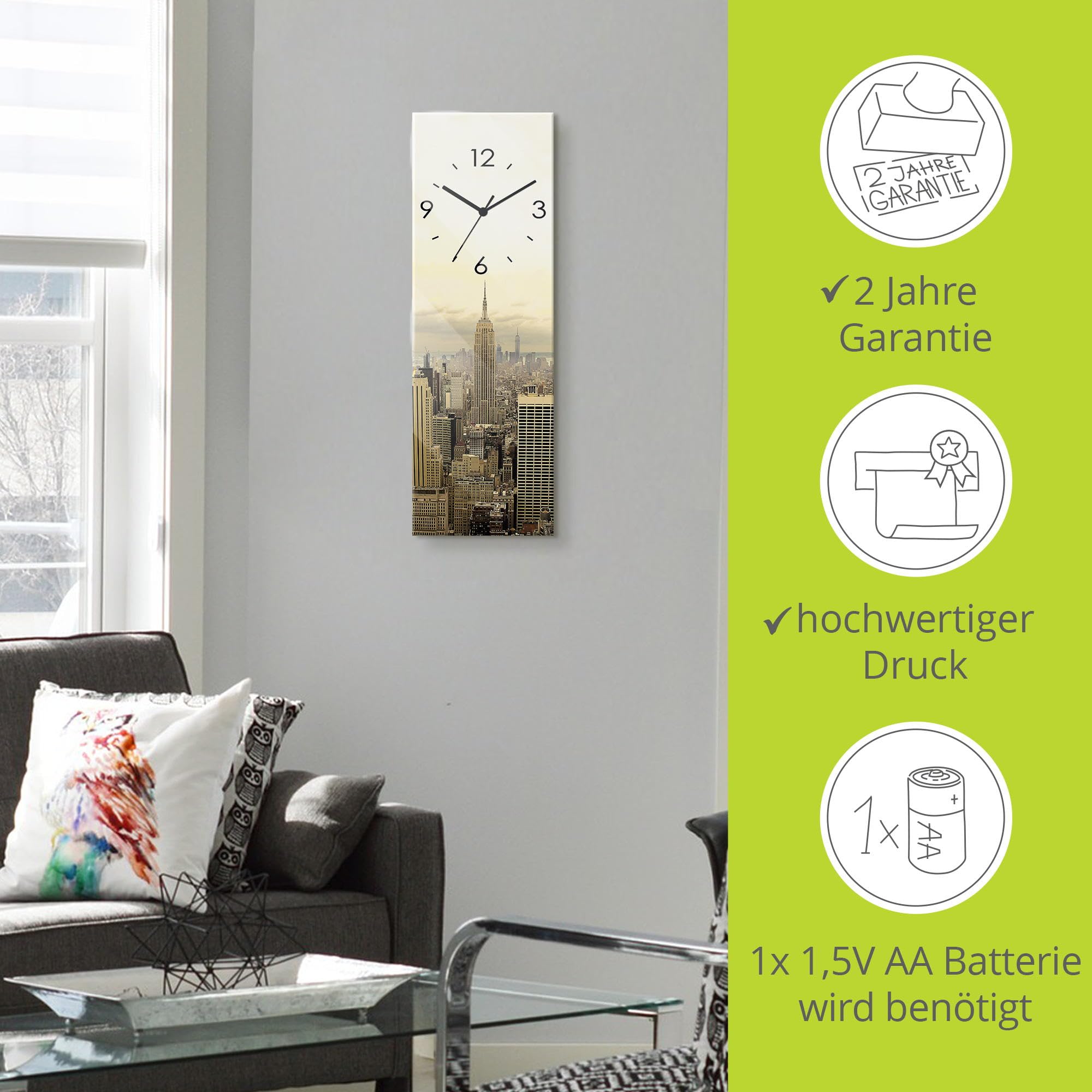 artland-wanduhren-skyline-manhattan-glas-wanduhr-20x60-lautlos image 3