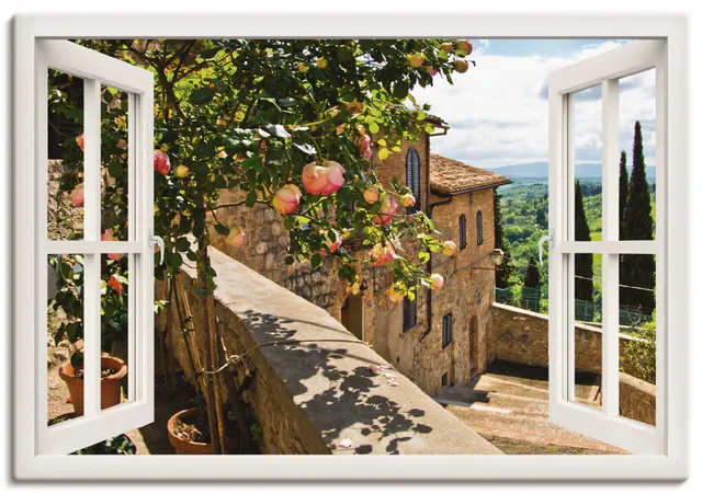 artland-leinwandbilder-t5qc-canvas-100x70-cm-rosen-balkon image 1