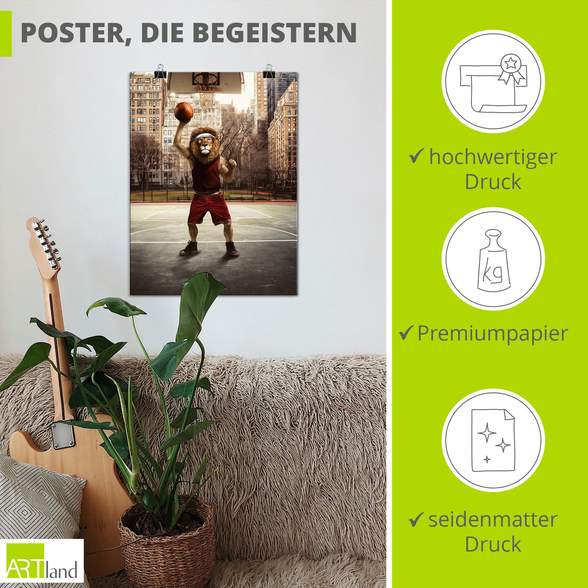 artland-kunstdrucke-u6ej-l-we-basketball-poster-45x60-braun image 2