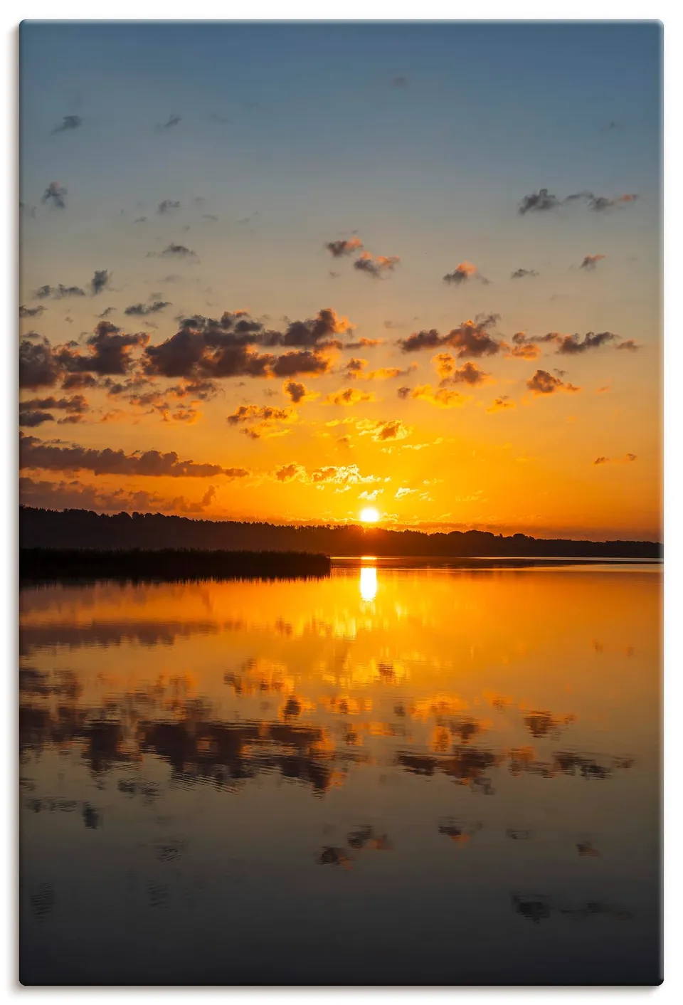 artland-leinwandbilder-sonnenaufgang-seedorf-leinwandbild-60x90-orange image 1