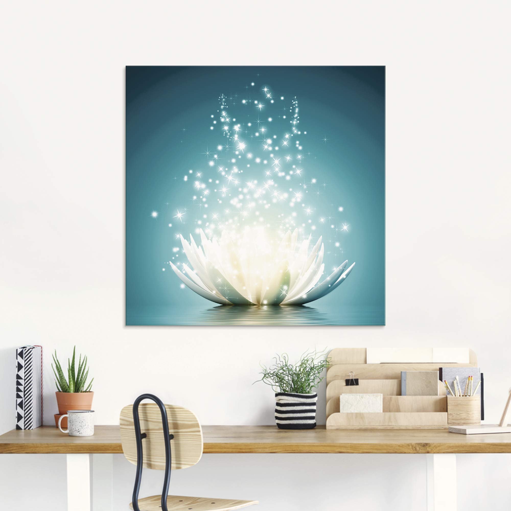 artland-glasbilder-t9nm-glasbild-blau-lotusblume-seerose image 7