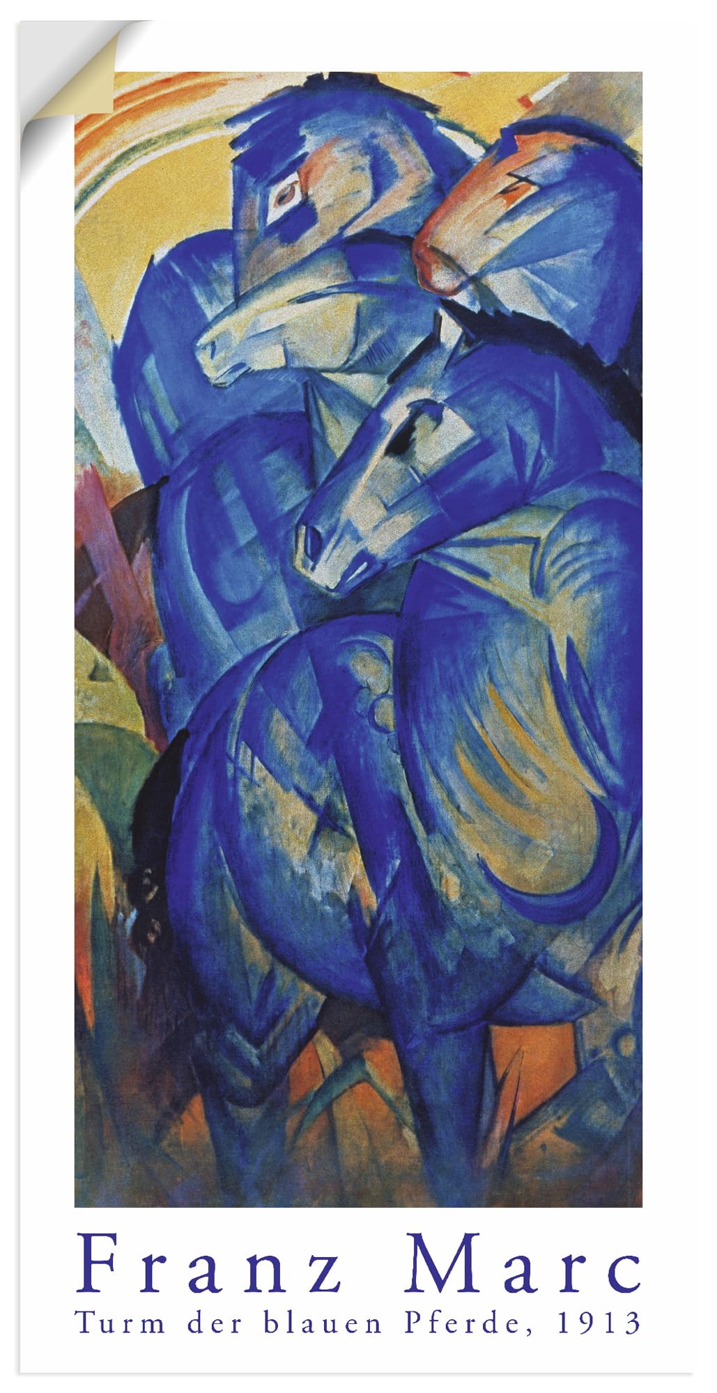 artland-wandaufkleber-u6di-franz-marc-pferde-wandtattoo-75x150 image 1