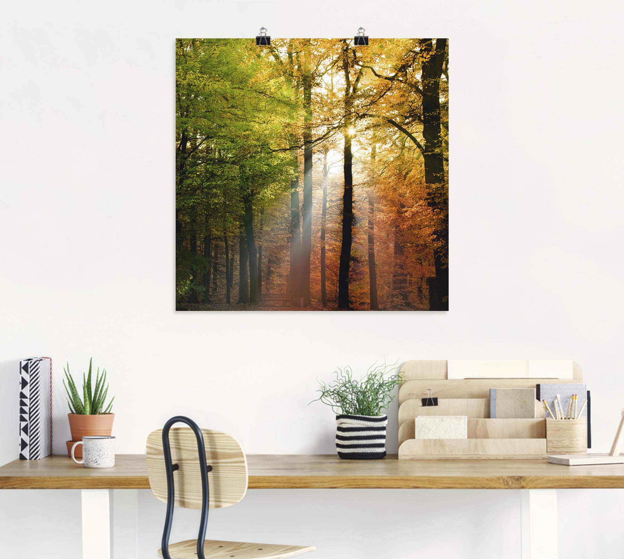 artland-kunstdrucke-herbsttag-poster-30x30-cm-wald-herbst-ungerahmt image 7