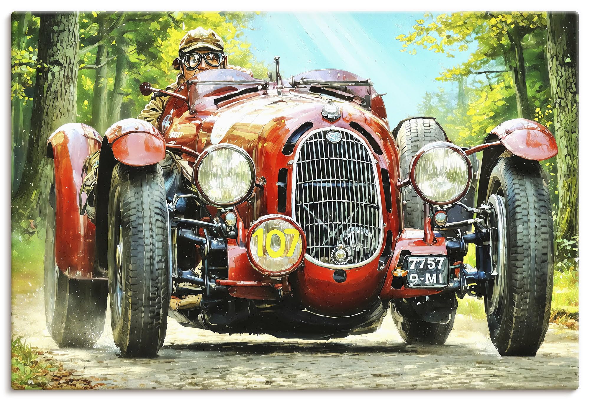 artland-leinwandbilder-alfa-romeo-8c-leinwandbild-30x20-cm image 1