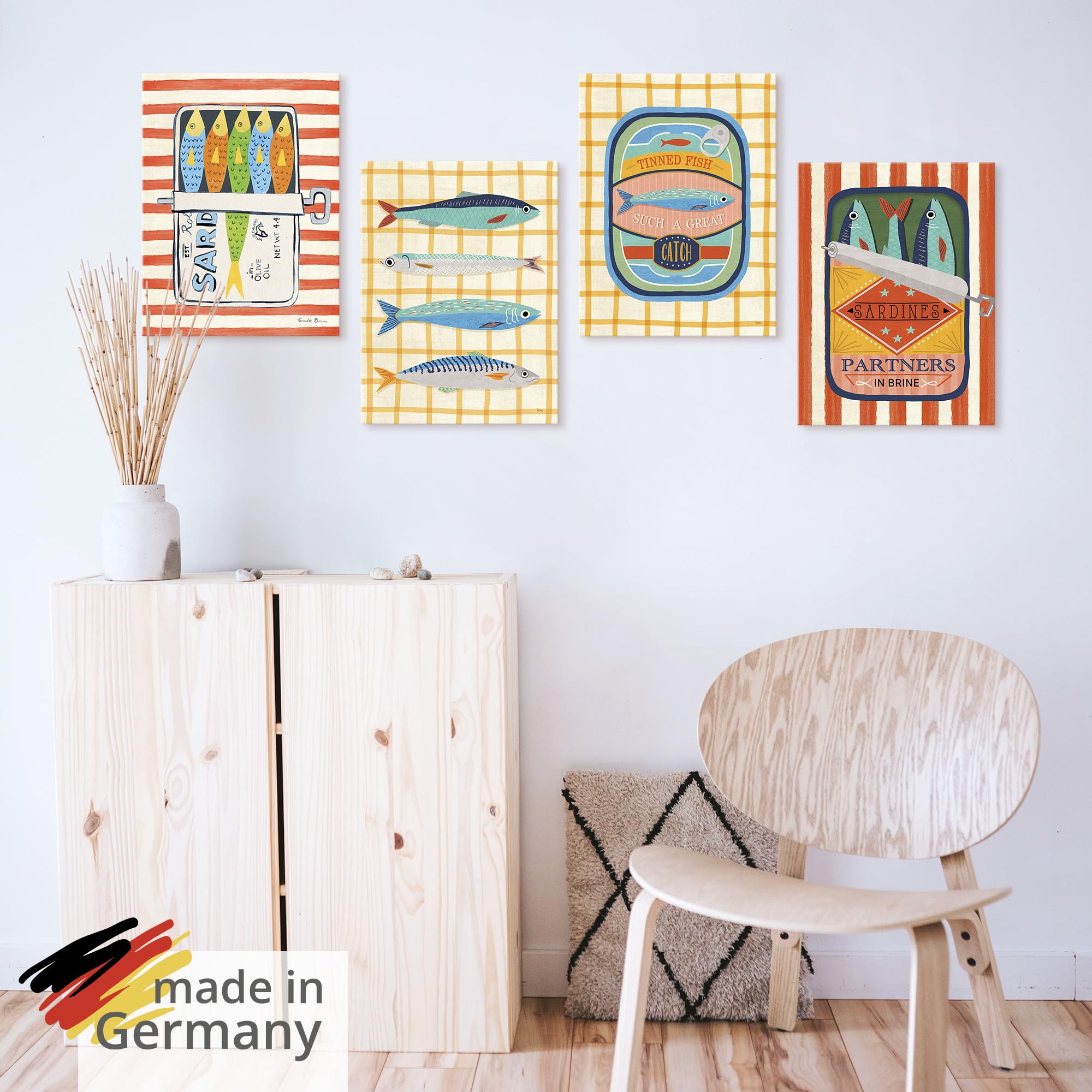 artland-leinwandbilder-sardines-set-4tlg-45x60-cm-mediterran image 5