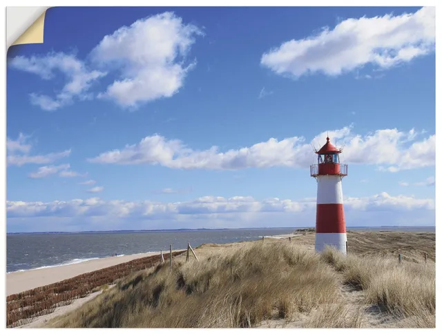 artland-wandaufkleber-leuchtturm-sylt-80x60-cm-meer-strand image 1