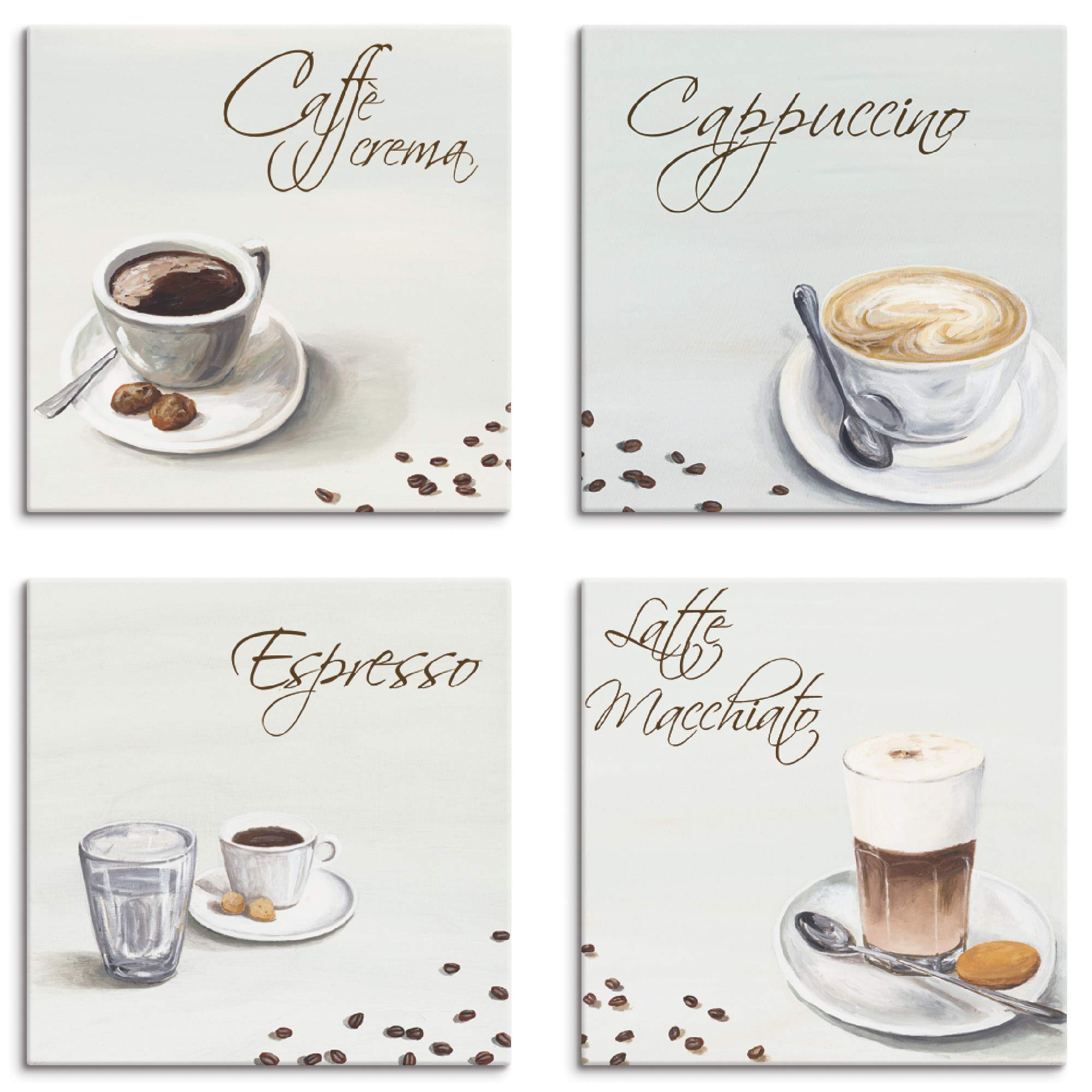 artland-leinwandbilder-kaffee-4er-set-30x30-cm image 1