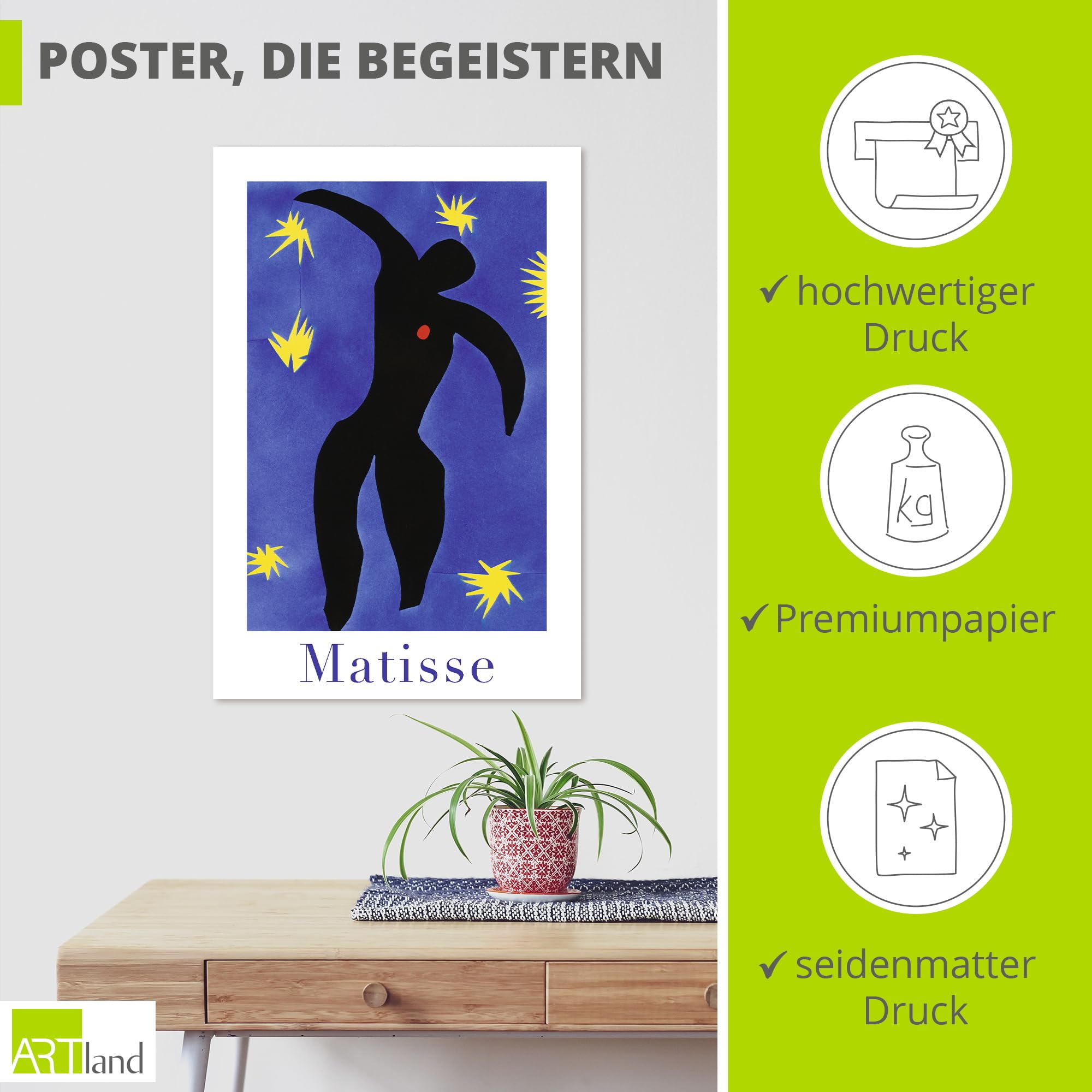 artland-kunstdrucke-matisse-ikarus-wandposter-40x60-cm-bunt image 2