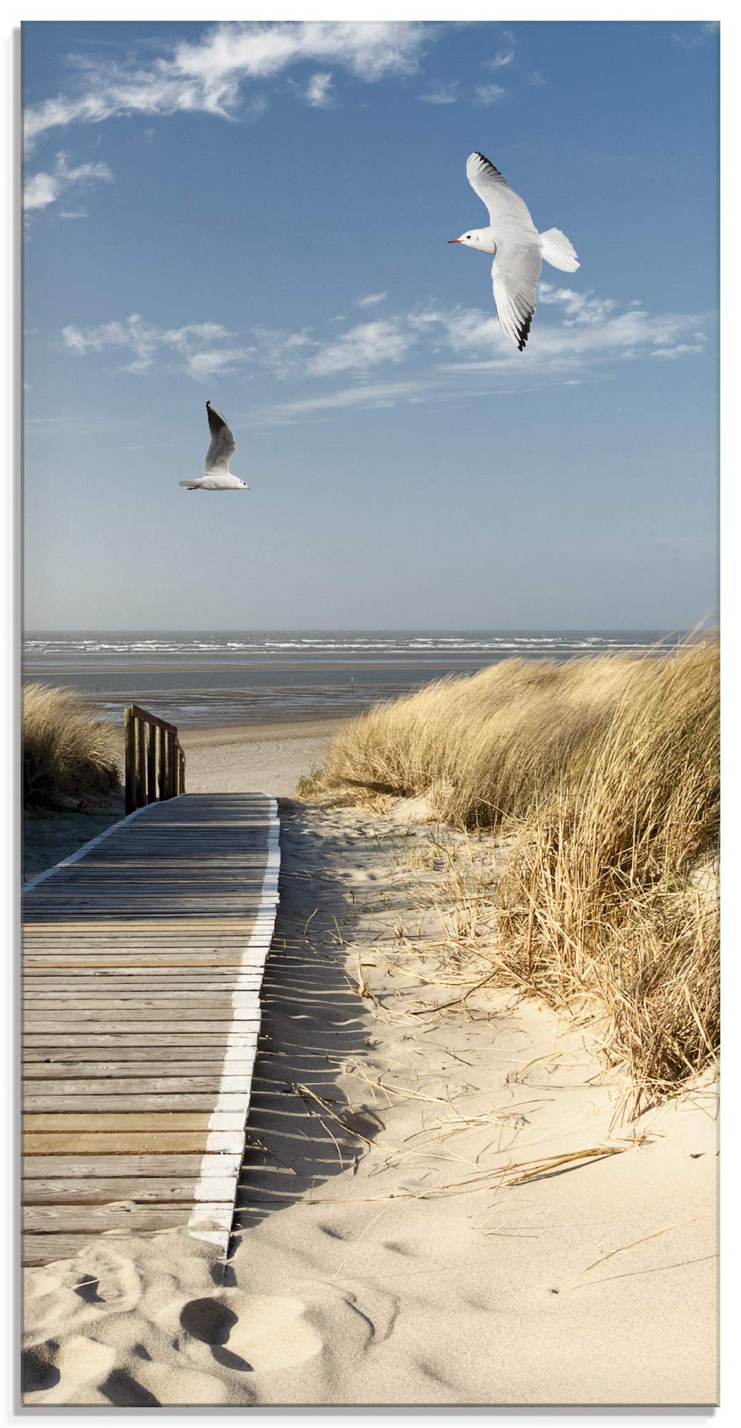 artland-glasbilder-glasbild-50x100-strand-meer-steg-t9nj image 1
