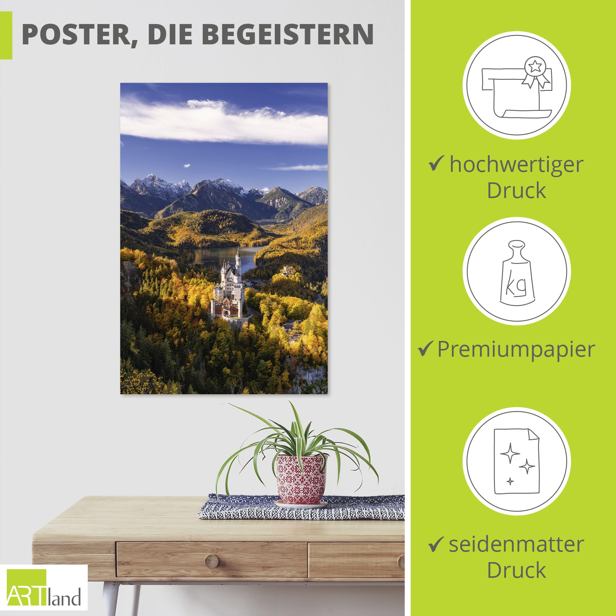 artland-kunstdrucke-neuschwanstein-poster-herbst image 2
