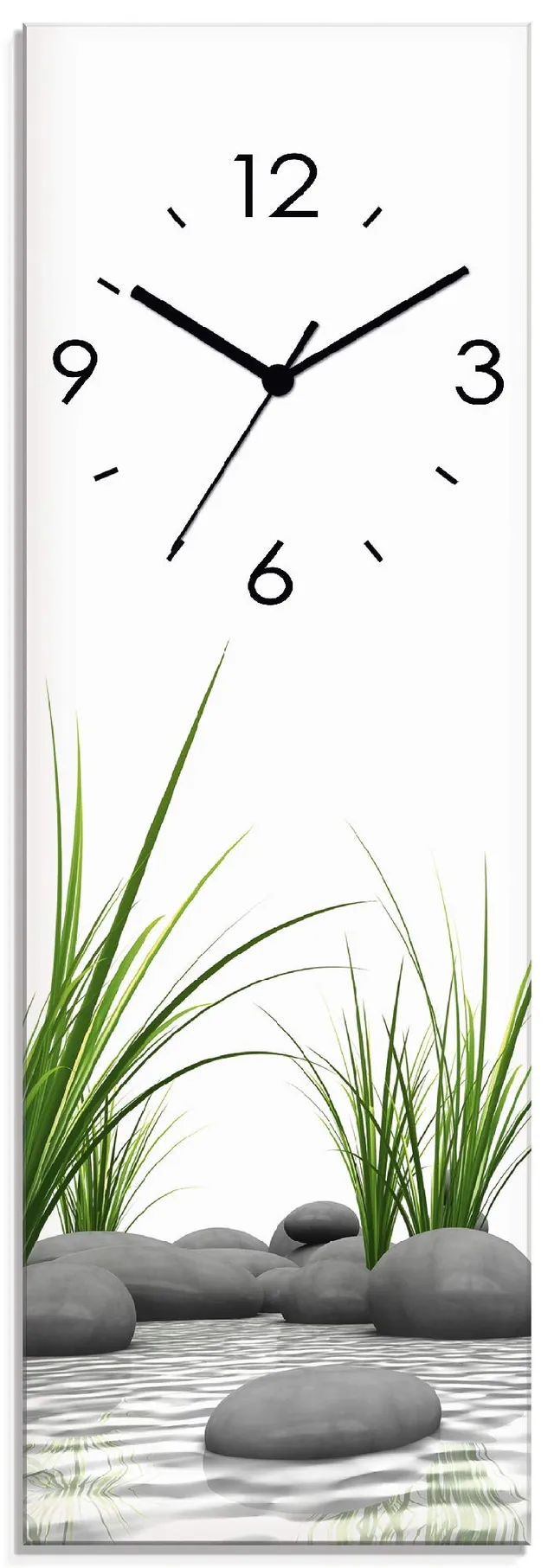 artland-wanduhren-t6cd-wanduhr-glas-zen-spa-20x60-cm-quarz image 1