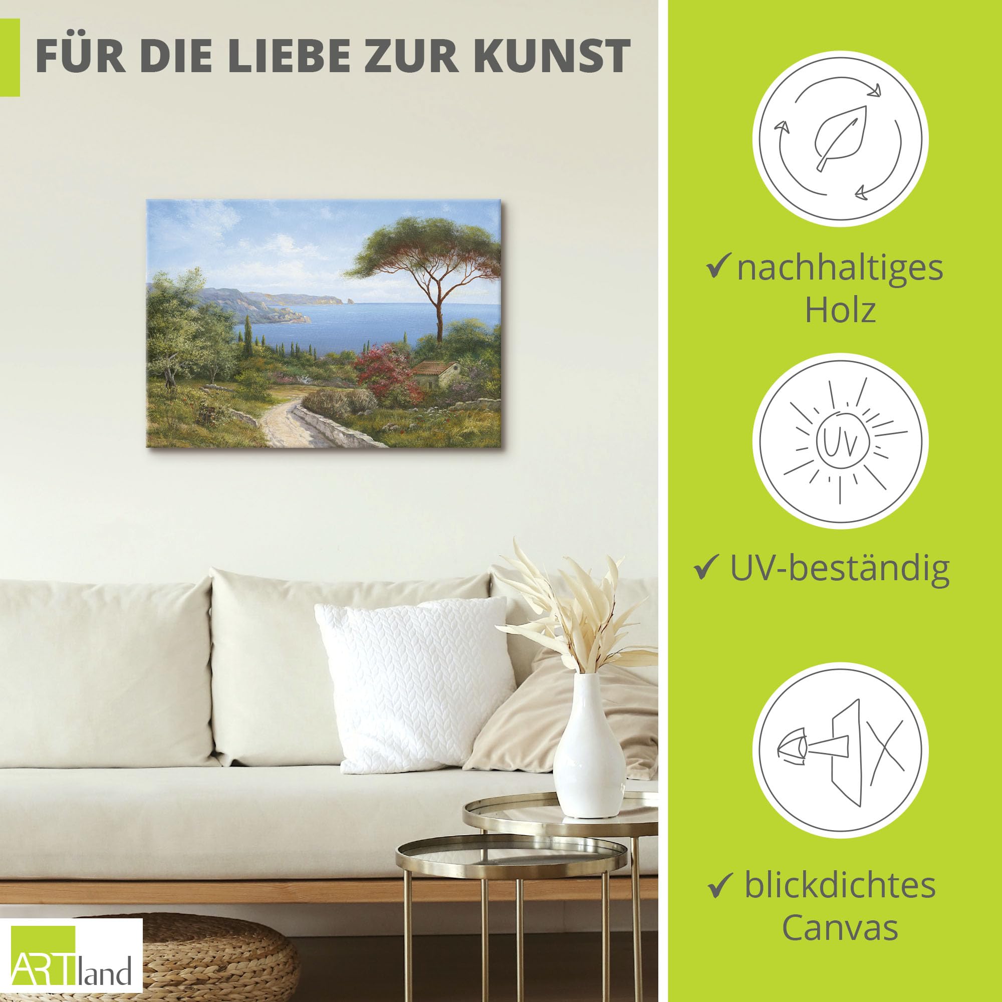 artland-leinwandbild-toskana-100x70-cm-landschaft image 2