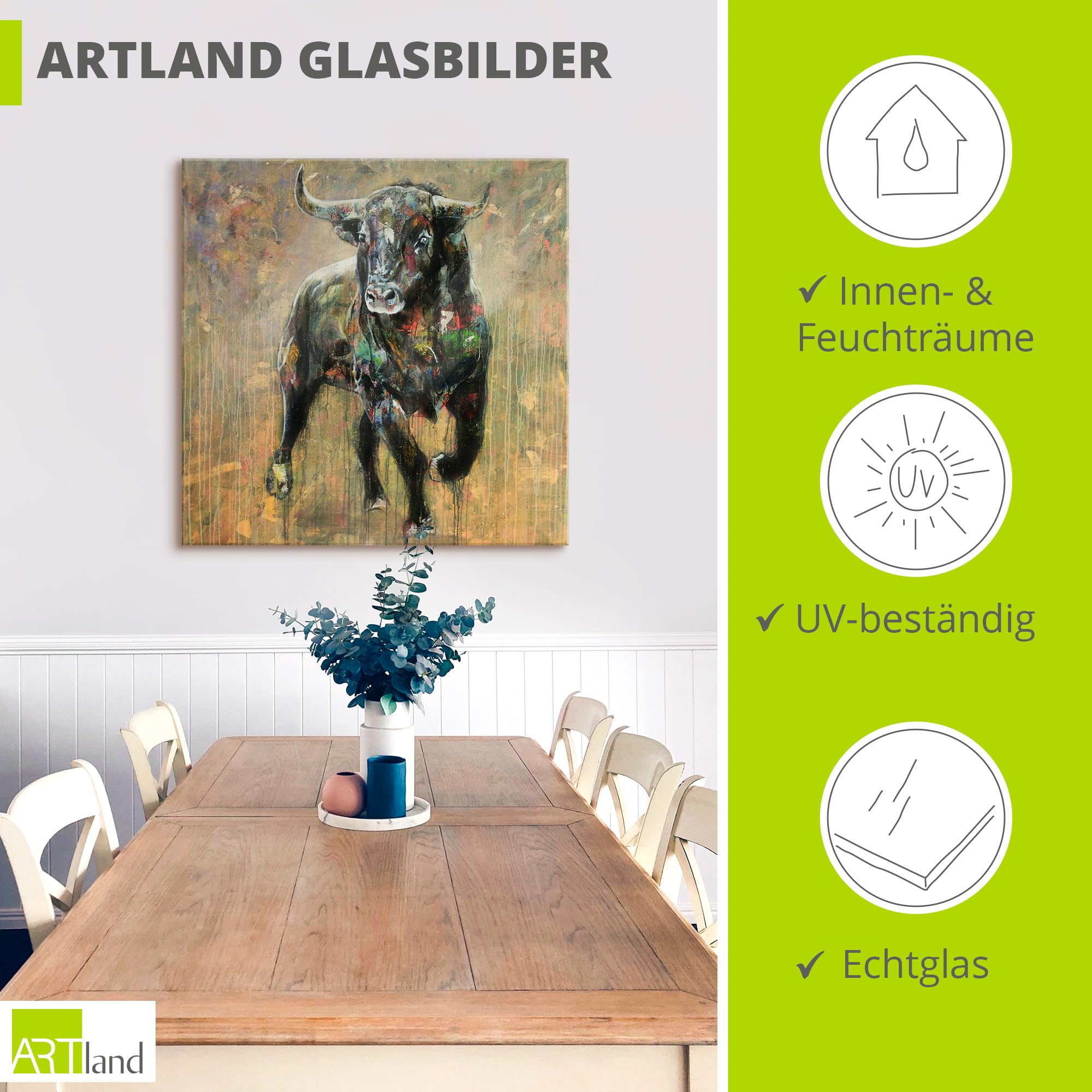 artland-glasbilder-stier-moment-der-entscheidung-u5pf-glasbild-30x30-cm image 3