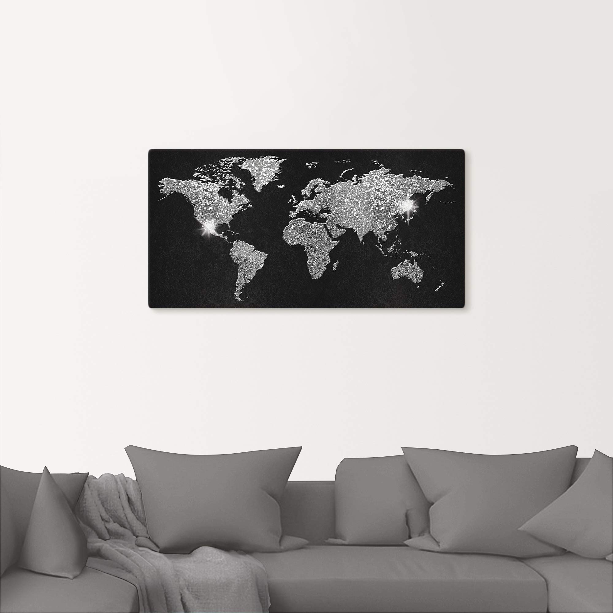 artland-leinwandbilder-weltkarte-silber-u1sx-leinwandbild image 8