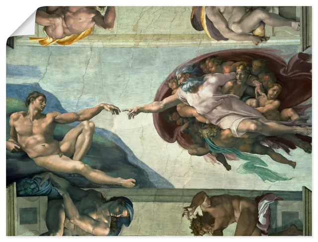 artland-erschaffung-adam-poster-80x60-cm-renaissance-kunstdruck image 1