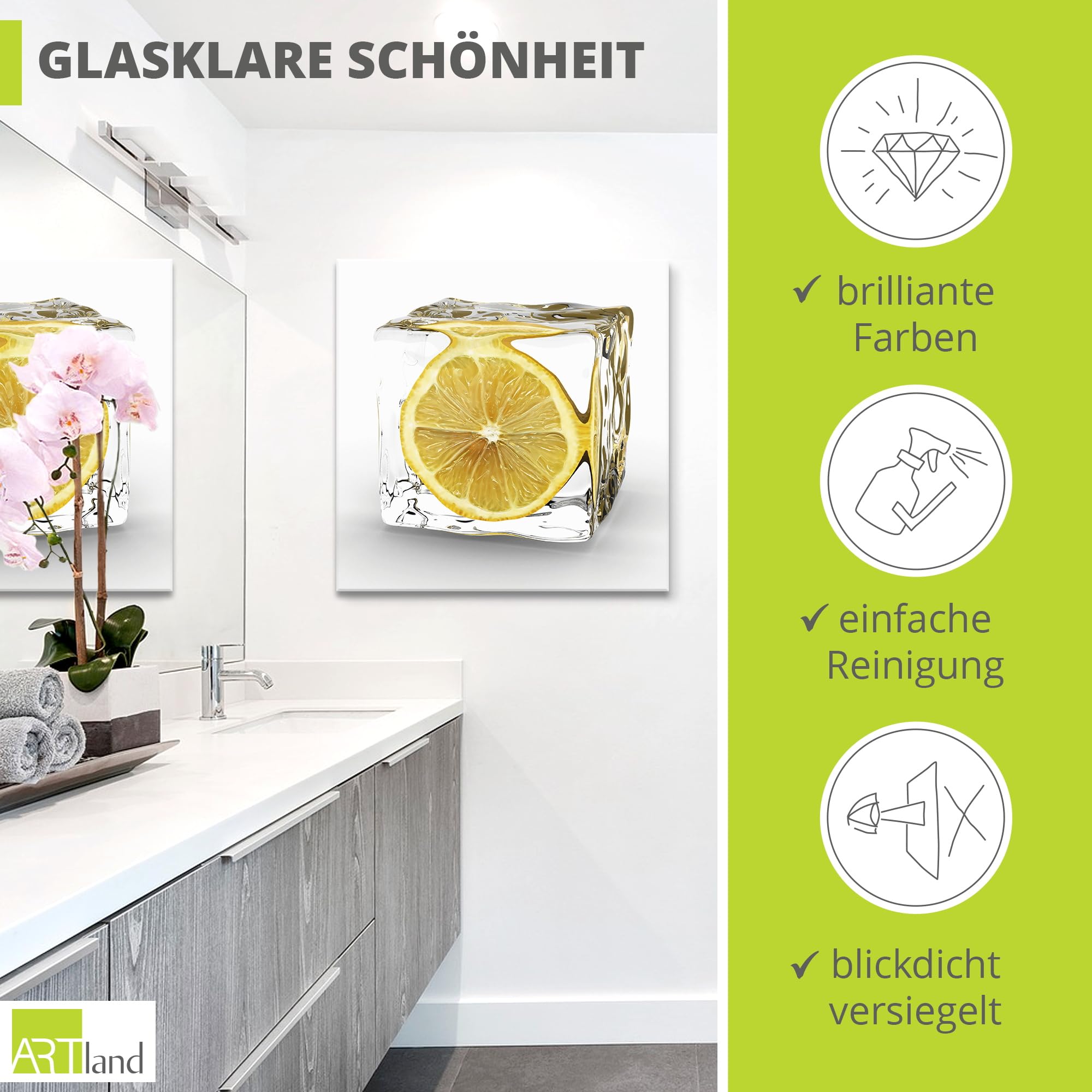 artland-glasbilder-zitrone-eisw-rfel-glasbild-20x20-k-che image 2