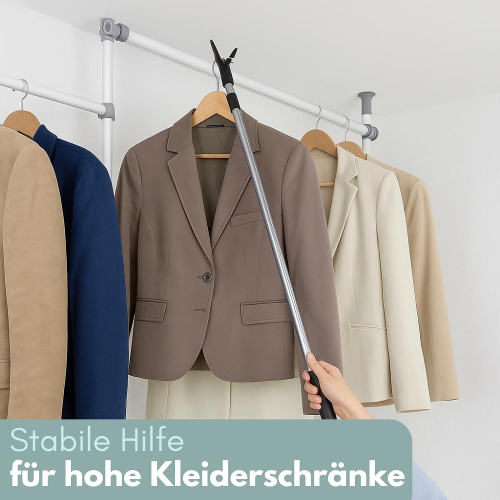 garpet-wohnen-teleskopstange-mit-haken-88-150-cm-metall-ausziehbar image 3