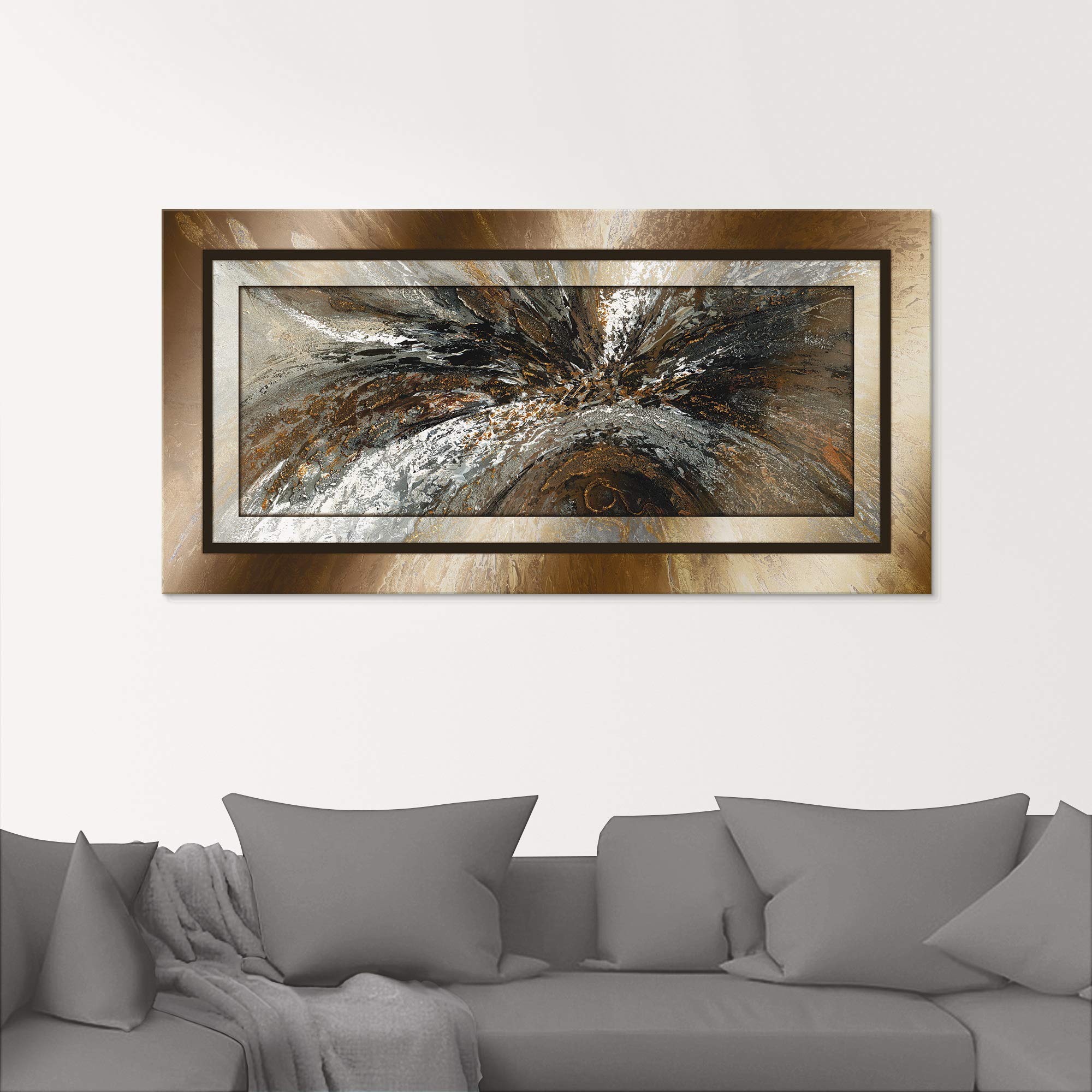 artland-glasbilder-abstrakt-kupfer-glasbild-100x50-cm-braun image 8