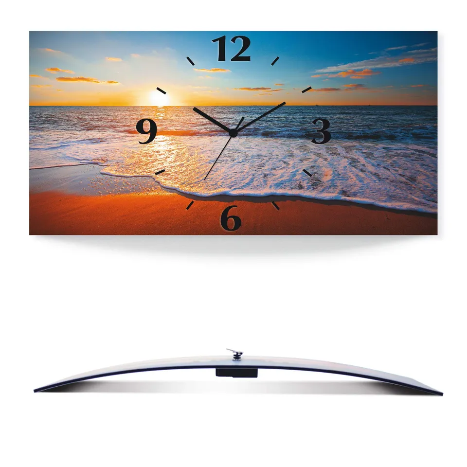 artland-wanduhren-s7le-wanduhr-50x25-cm-strand-lautlos image 1