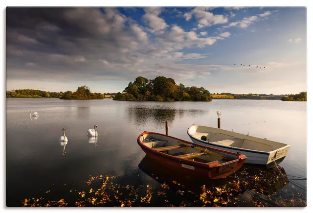 artland-leinwandbilder-see-boote-u5qt-leinwandbild-60x40-cm-natur image 1