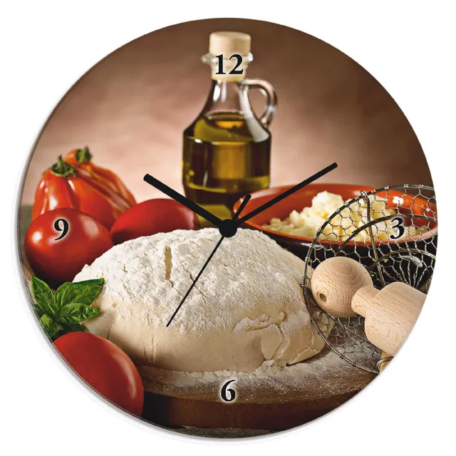 artland-wanduhren-t5uz-funkuhr-pizza-30-cm-lautlos-glas image 1